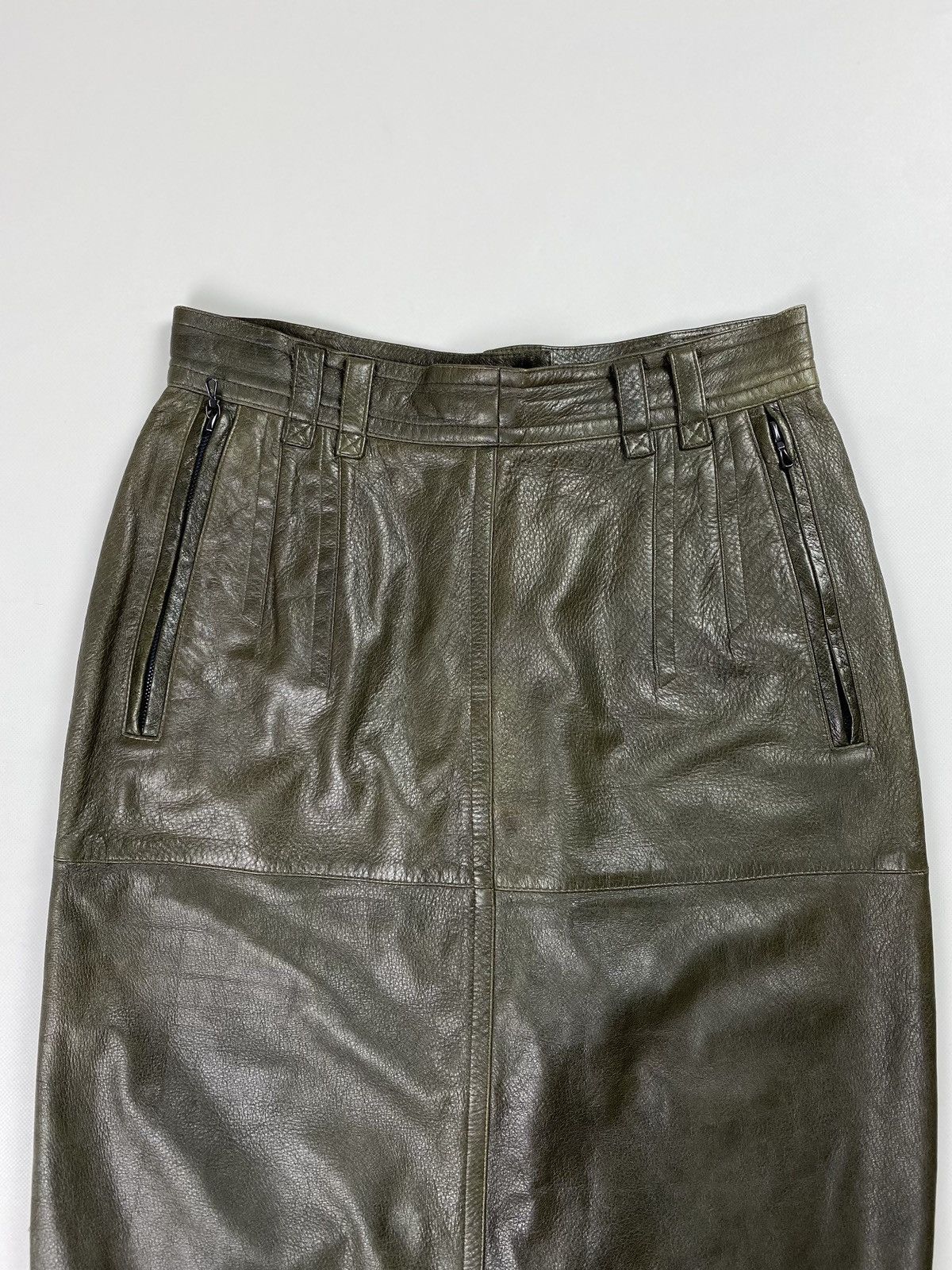 Jil Sander × Vintage Jil Sander vintage ladies leather skirt size 40 Size 27" / US 4 / IT 40 - 21 Thumbnail