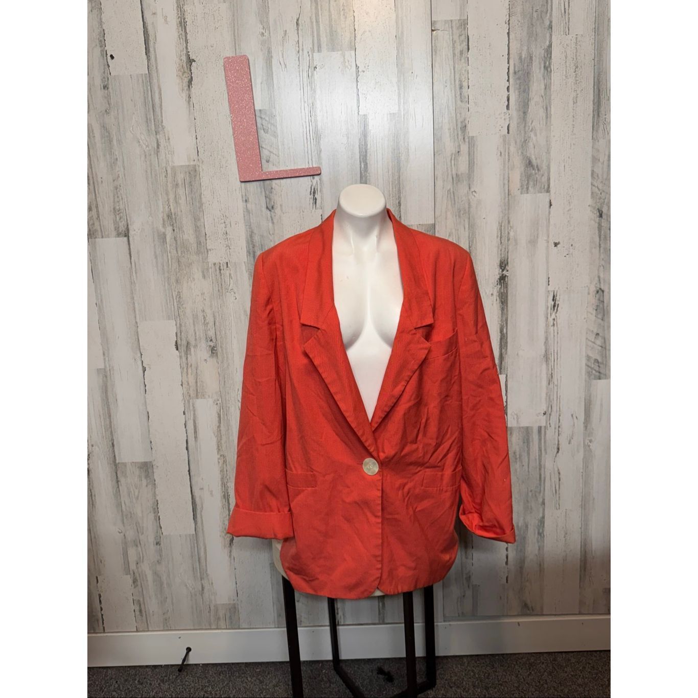 Other Vintage Lynn Greene for Richard Neal Oversized Blazer Orange Size L / US 10 / IT 46 - 1 Thumbnail