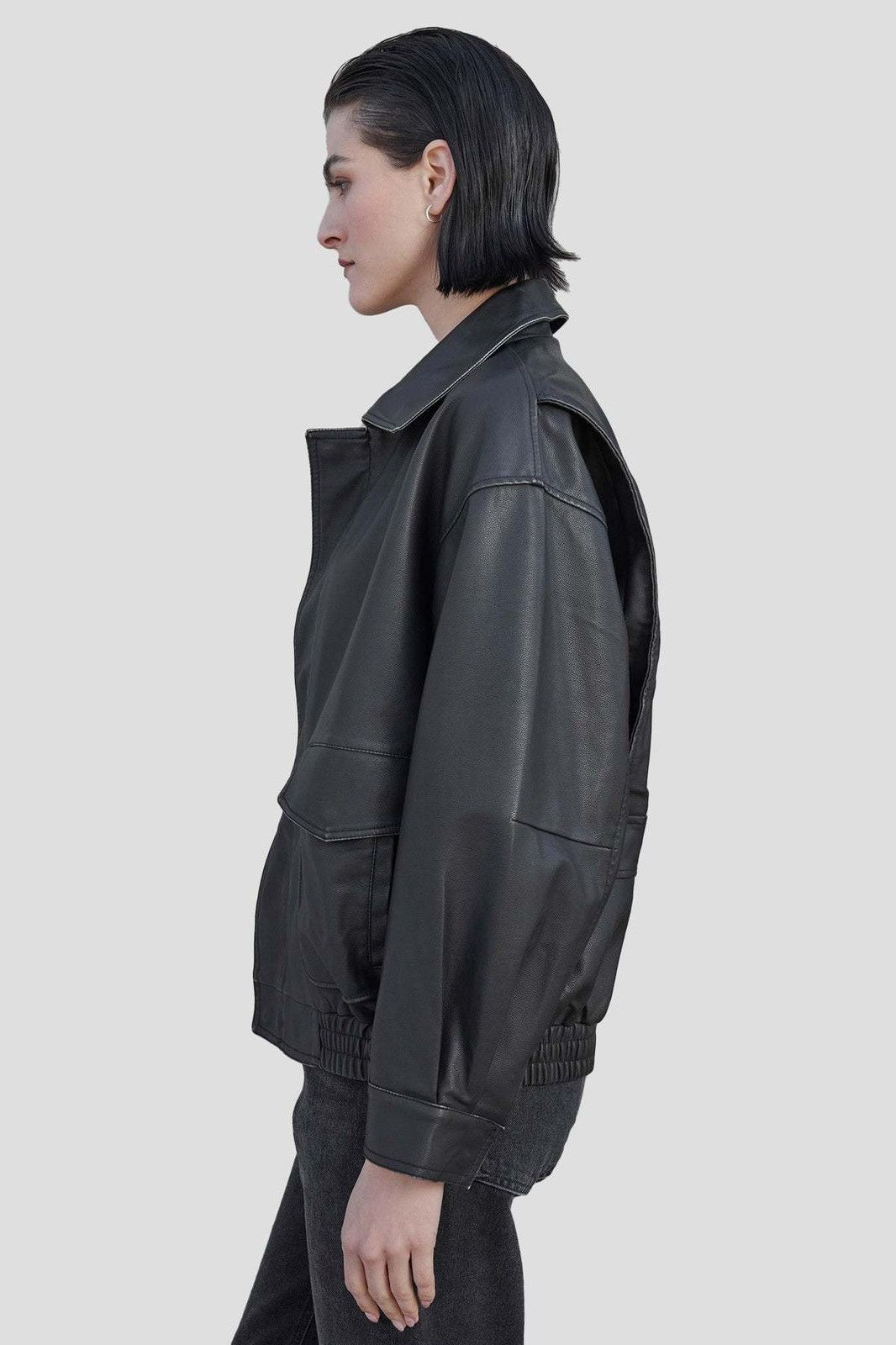Velvet Vintage leather jacket boxy fit Velvet by Jenny Graham Size M / US 6-8 / IT 42-44 - 4 Thumbnail