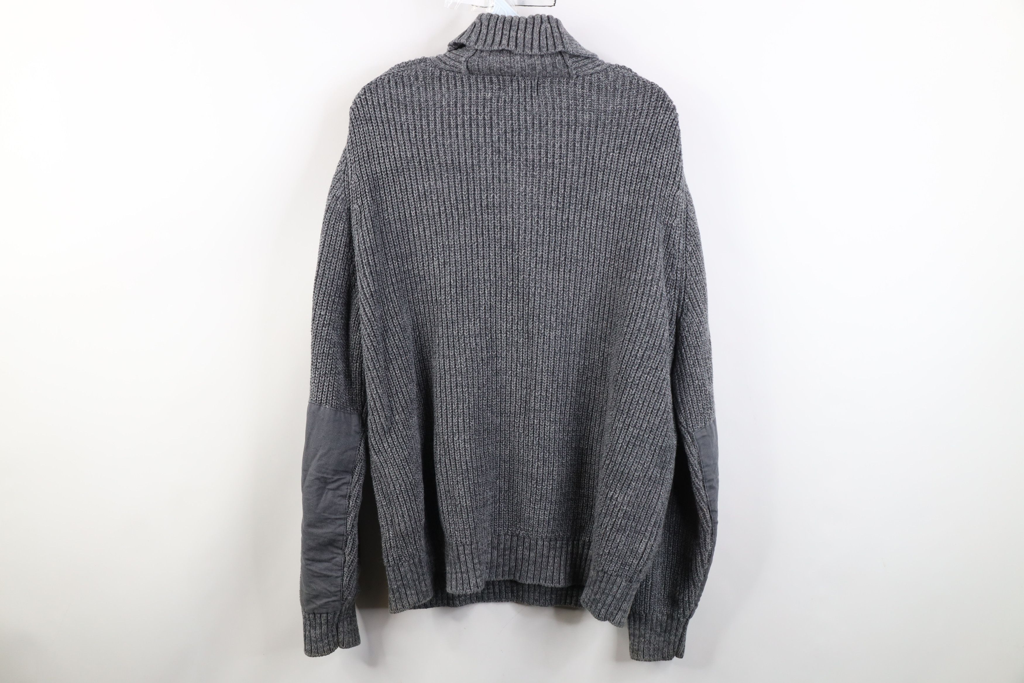 L.L. Bean Vintage LL Bean Ribbed Commando Elbow Patch Shawl Sweater Size US M / EU 48-50 / 2 - 11 Thumbnail
