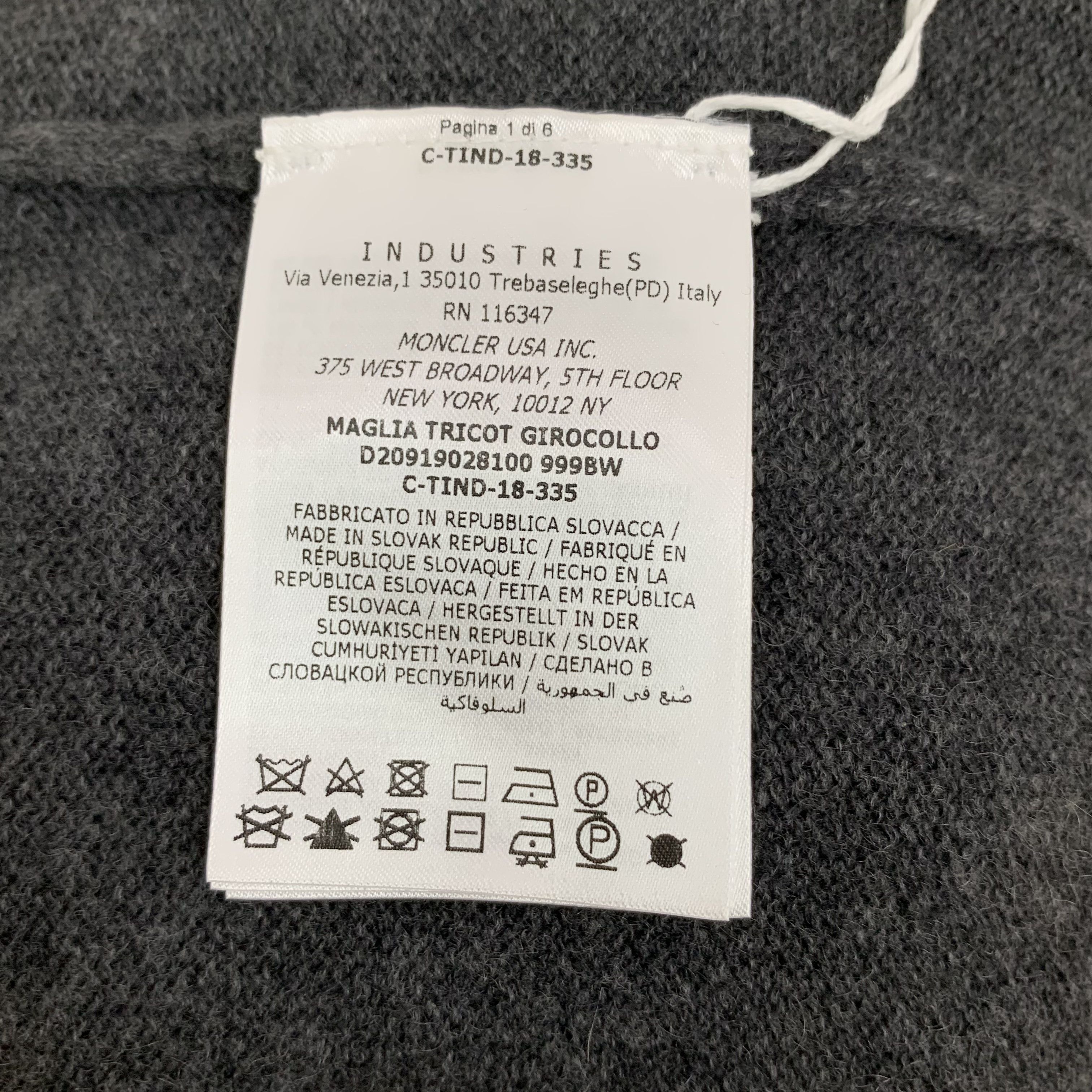 Moncler Moncler Cashmere Knit Sweater Gray (S) Size US S / EU 44-46 / 1 - 8 Thumbnail