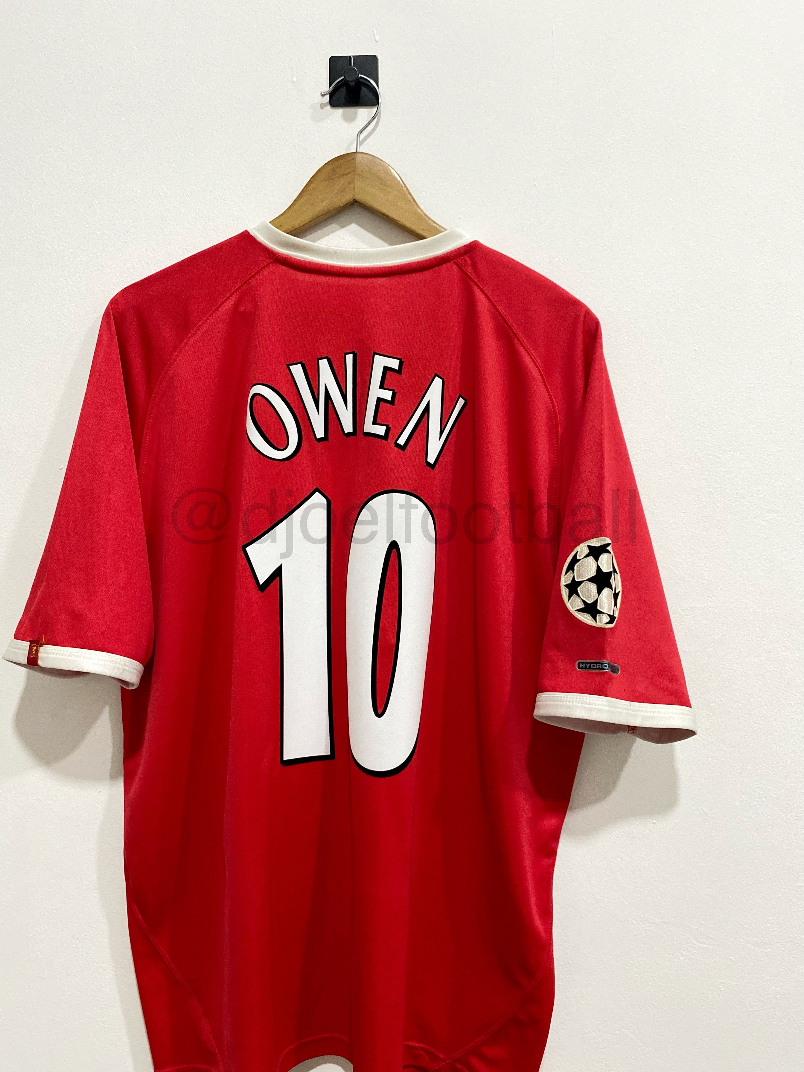 Reebok Liverpool FC 2001 Home UCL Michael OWEN #10 Ballon d'Or Size US XL / EU 56 / 4 - 8 Thumbnail