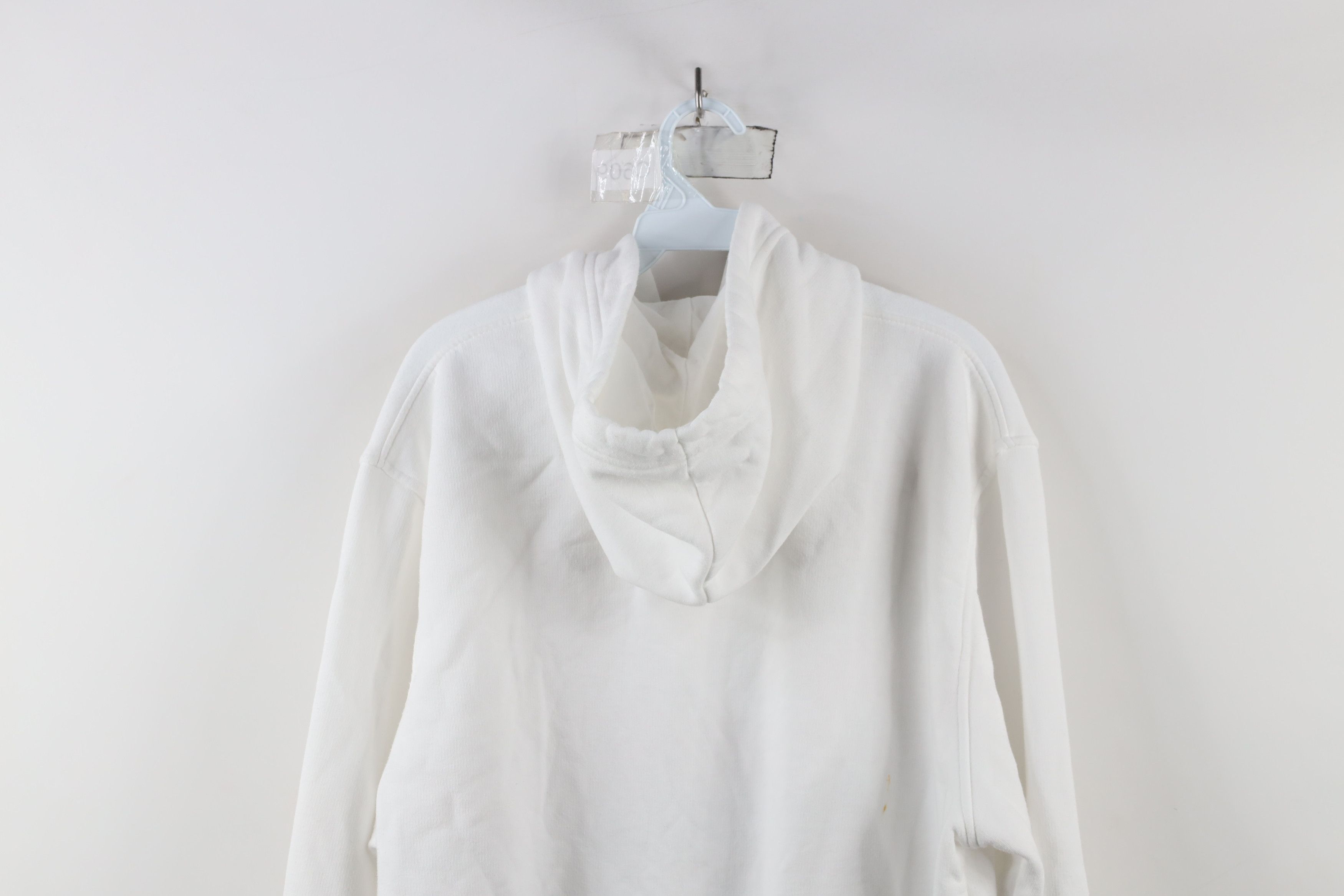 Nike × Vintage Vintage 90s Y2K Nike Mini Swoosh Hoodie Sweatshirt White Size US M / EU 48-50 / 2 - 12 Thumbnail