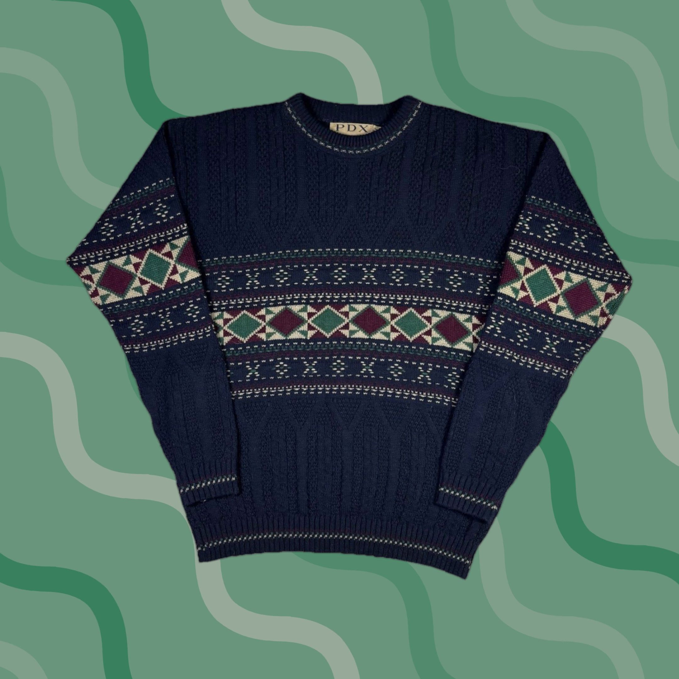 Jantzen Vintage Jantzen Sweater Mens Striped Patterned Pullover Crewneck M Size US M / EU 48-50 / 2 - 1 Thumbnail