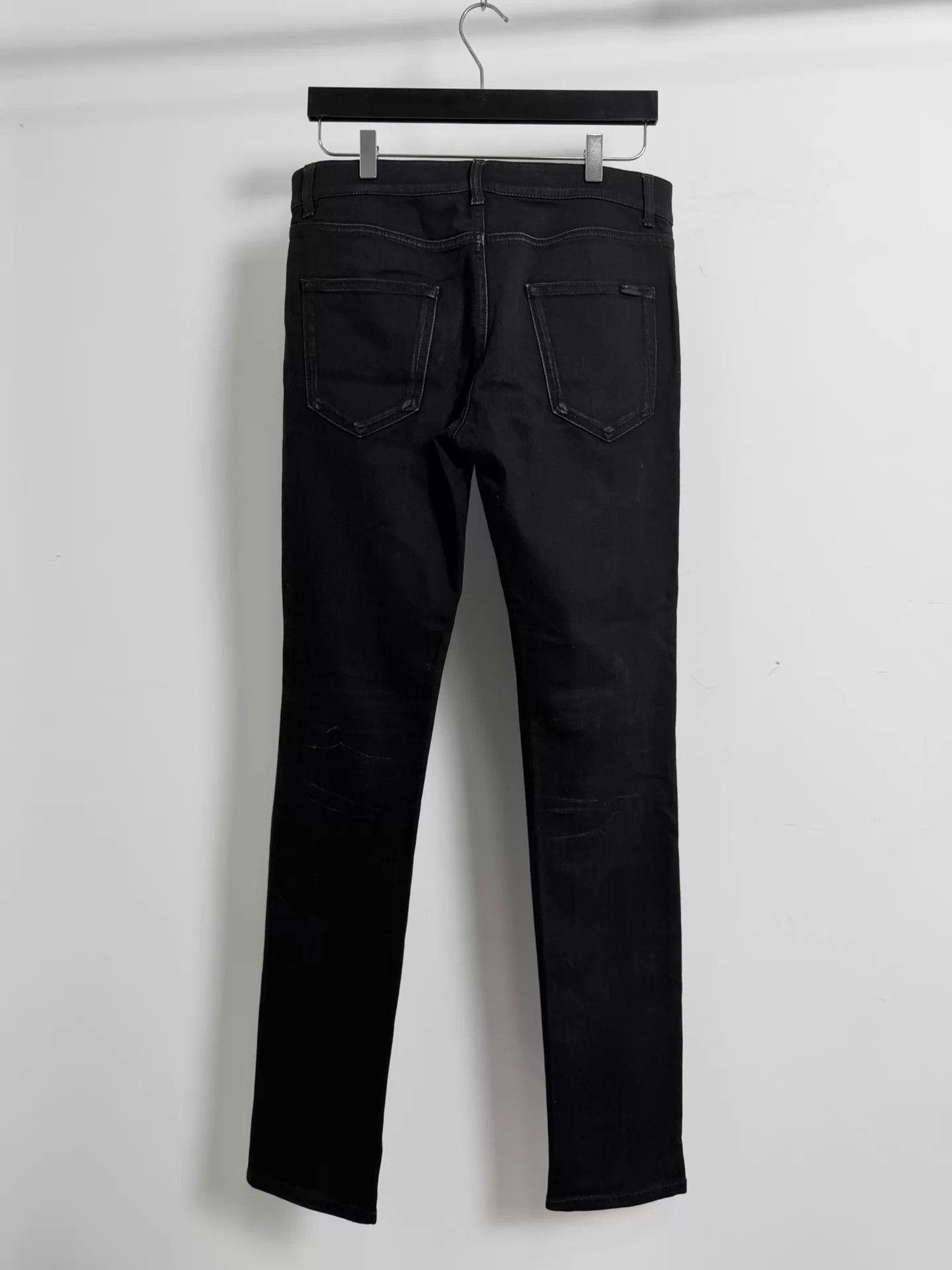 Saint Laurent Paris SLP 20FW D02 Black Distressed Jeans 32 Unaltered Size US 32 / EU 48 - 2 Thumbnail