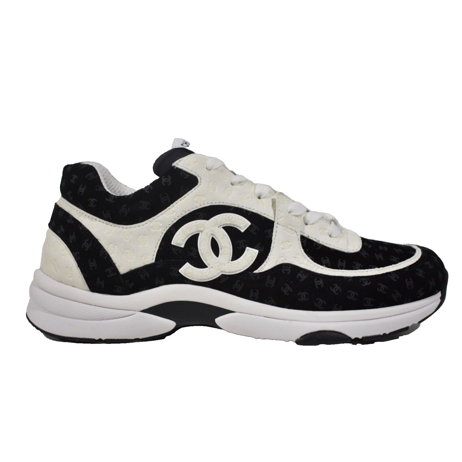 Chanel Chanel 22A Logo Low Top Lace Up Trainer Sneaker 45 12 Size US 12 / EU 45 - 1 Thumbnail