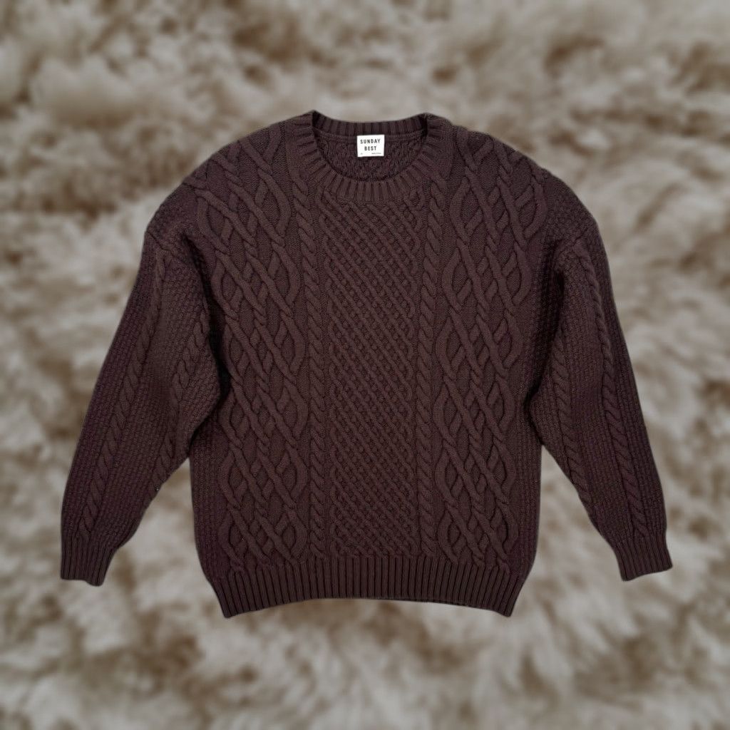 Sunday Best Sweater Womens XS Cable Knit Wool Blend MINT CONDITION