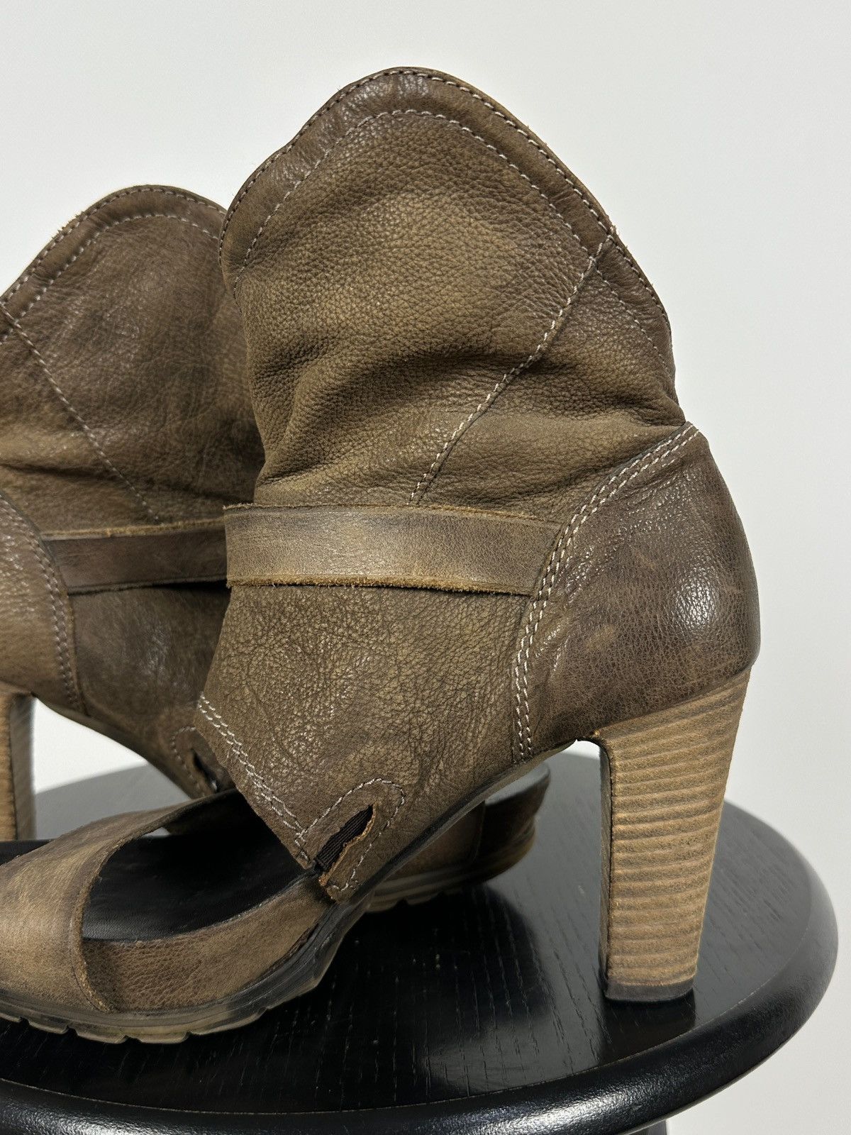 A.S.98 A.S.98 Airstep Brown Leather Ankle Strap Sandals Heels Size US 7 / IT 37 - 21 Thumbnail