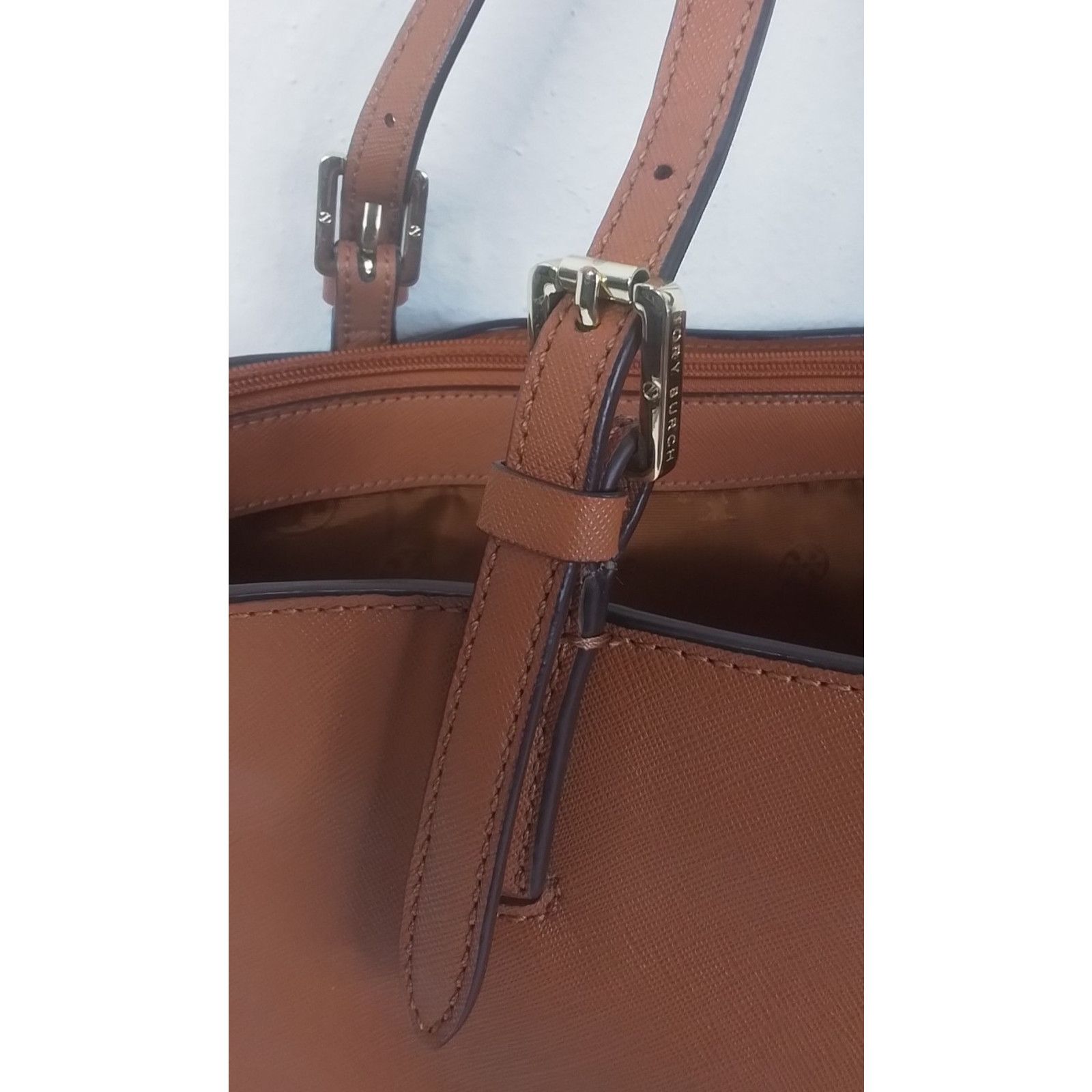 Tory Burch Tori Burch Leather Tote Handbag Purse Brown Size ONE SIZE - 6 Thumbnail