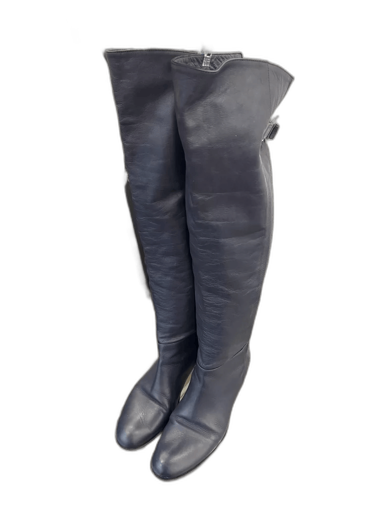 Chanel Patrizia Pepe Blue Over-the-Knee Boots Size US 8 / IT 38 - 1 Thumbnail