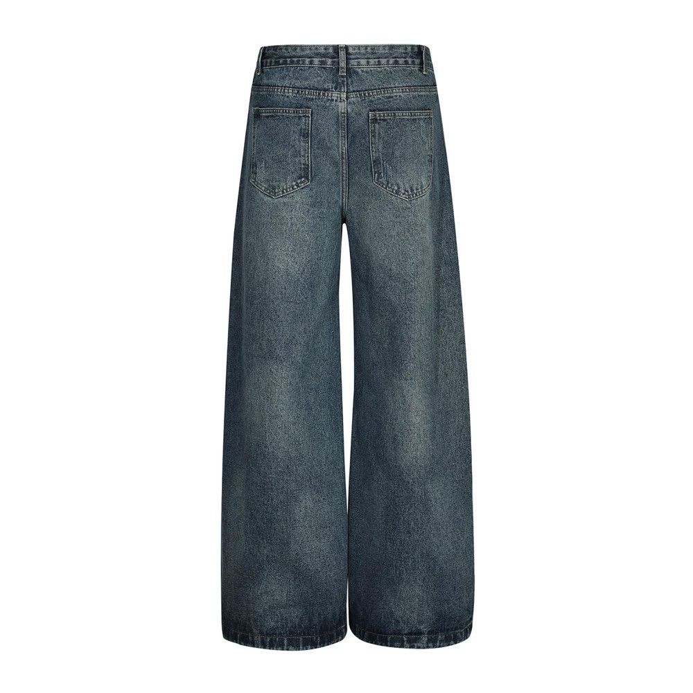 Jean American retro washed men's all-match loose jeans Size US 34 / EU 50 - 2 Thumbnail