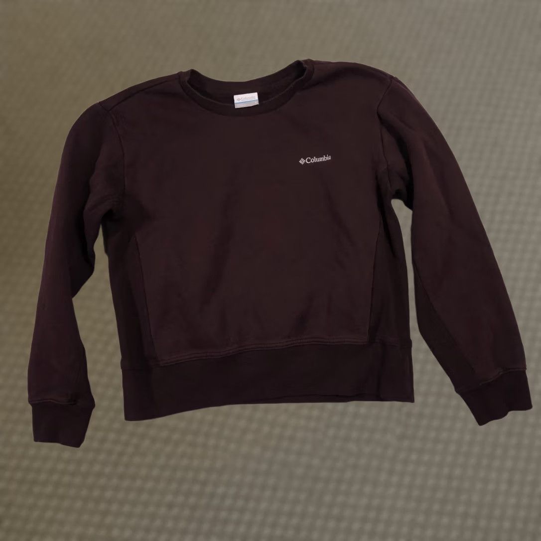 Vintage Columbia Womens Sweatshirt Small Maroon Crewneck Pullover Cropped Fit Size S / US 4 / IT 40 - 1 Thumbnail