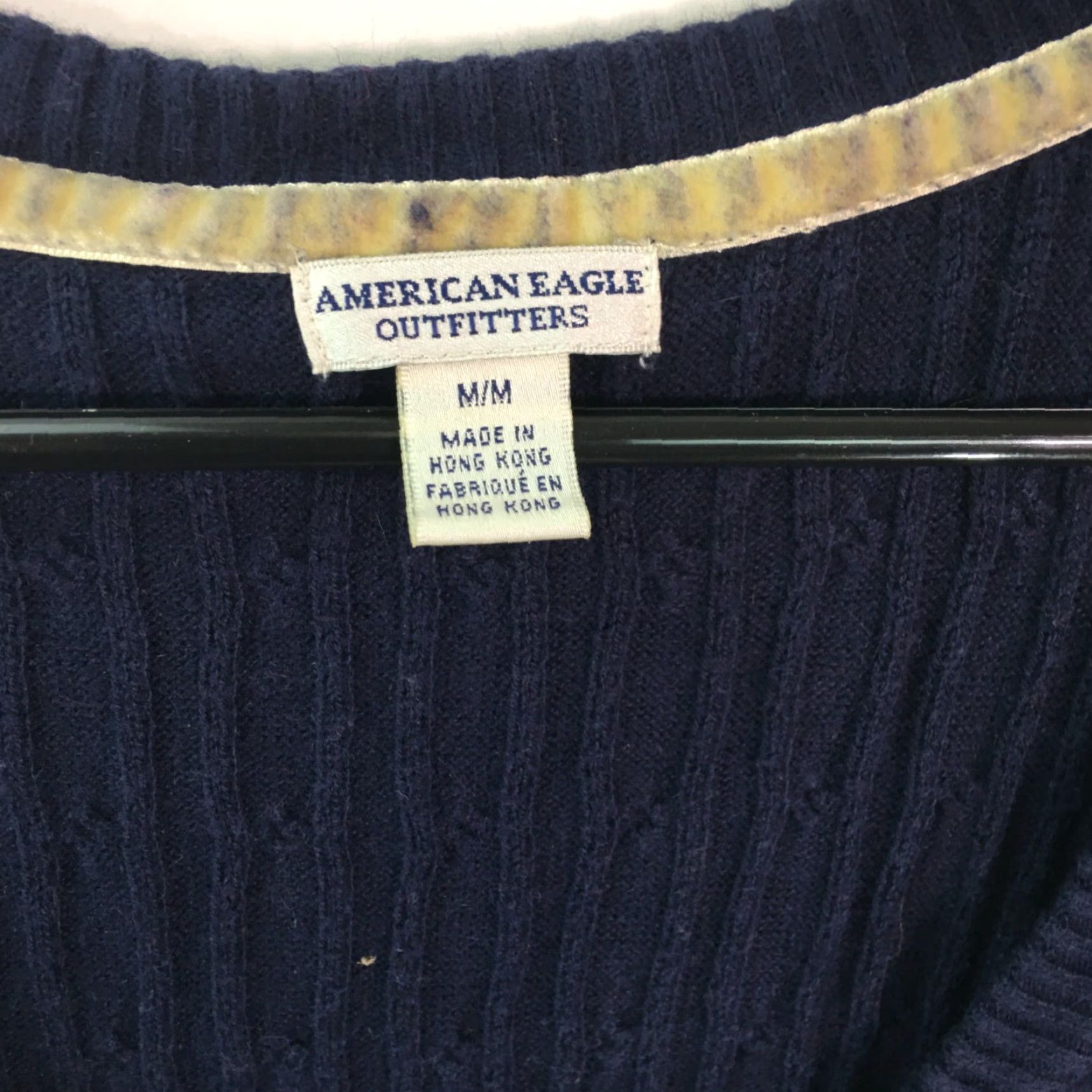 American Eagle Outfitters American Eagle Outfitters Womens Cable-Knit Sweater Black Size M Long Sleeves Pullover V Neck Casual Knits Womens M Black 90s? Size M / US 6-8 / IT 42-44 - 4 Thumbnail