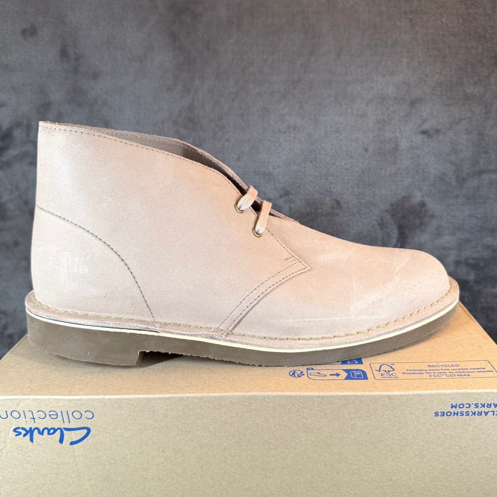 Clarks Clarks Chukka Boots Mens 11.5 M Taupe Distressed Suede Desert Boot Casual Business Menswear Classic Size US 11 / EU 44 - 2 Thumbnail