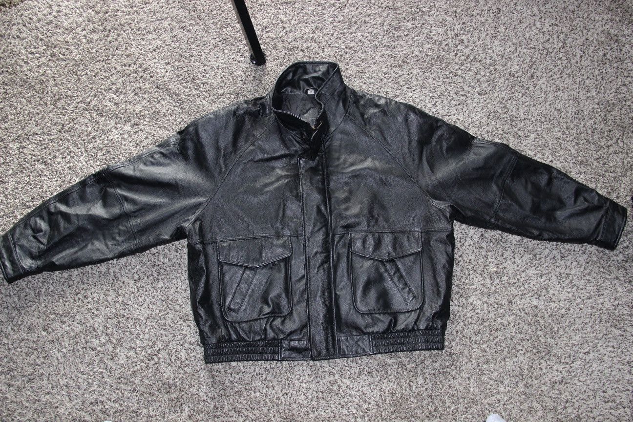 Vintage Classic Outdoor Exchange Leather Jacket Full Zip Size US XXL / EU 58 / 5 - 2 Thumbnail