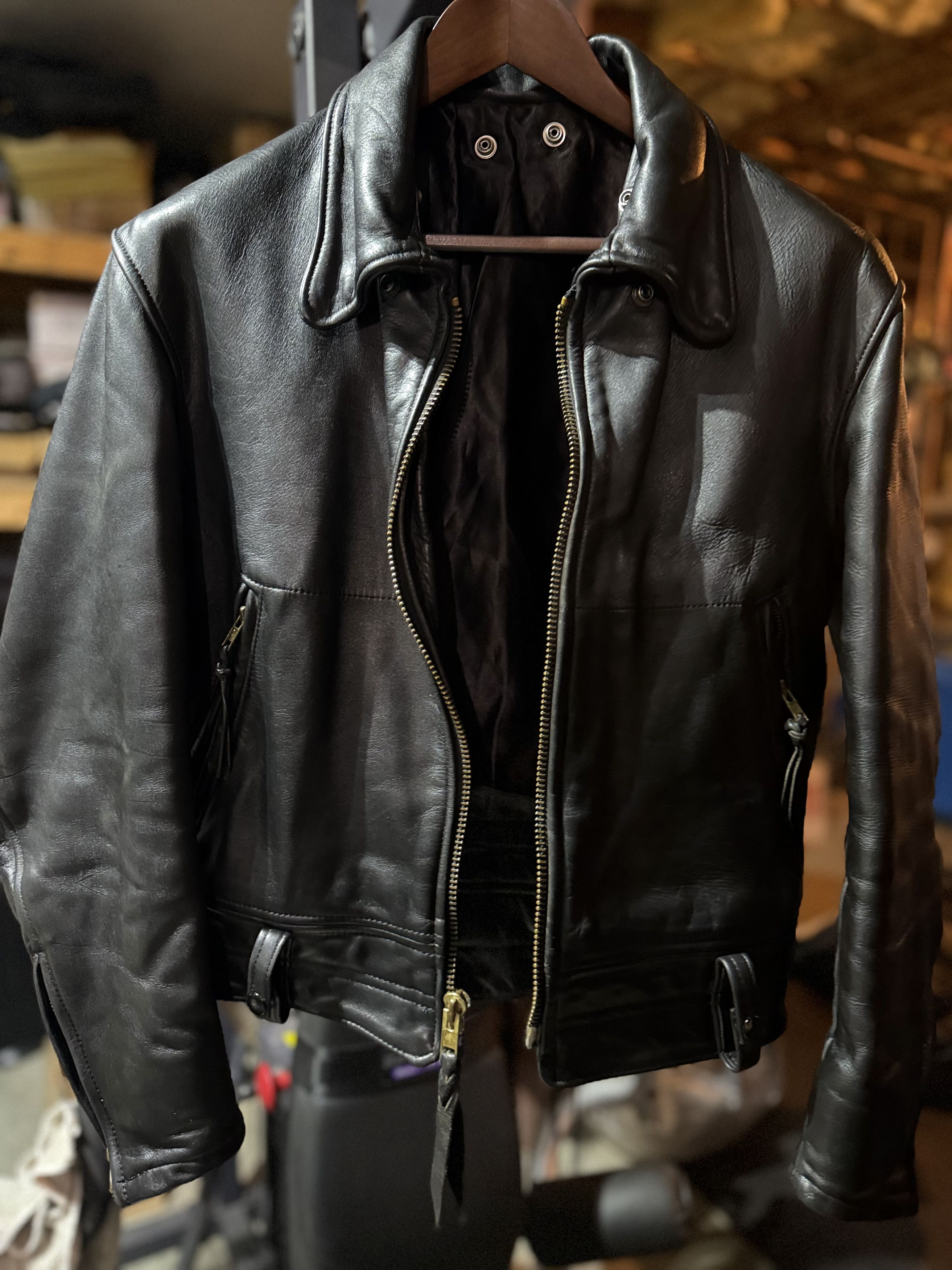 Vintage Al’s Leather Horsehide Straight Zip CHP L NM!