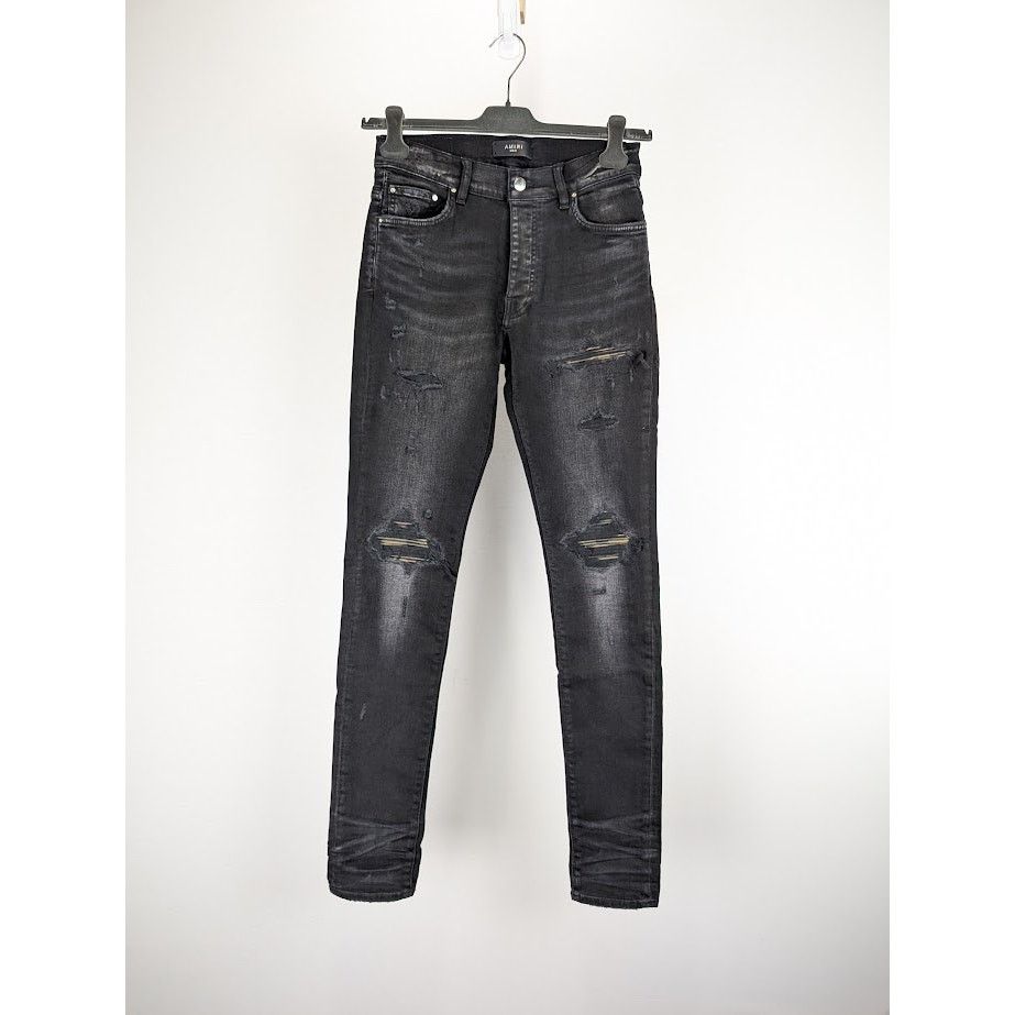 Amiri Amiri Cherub Print Jeans in Aged Black | Grailed