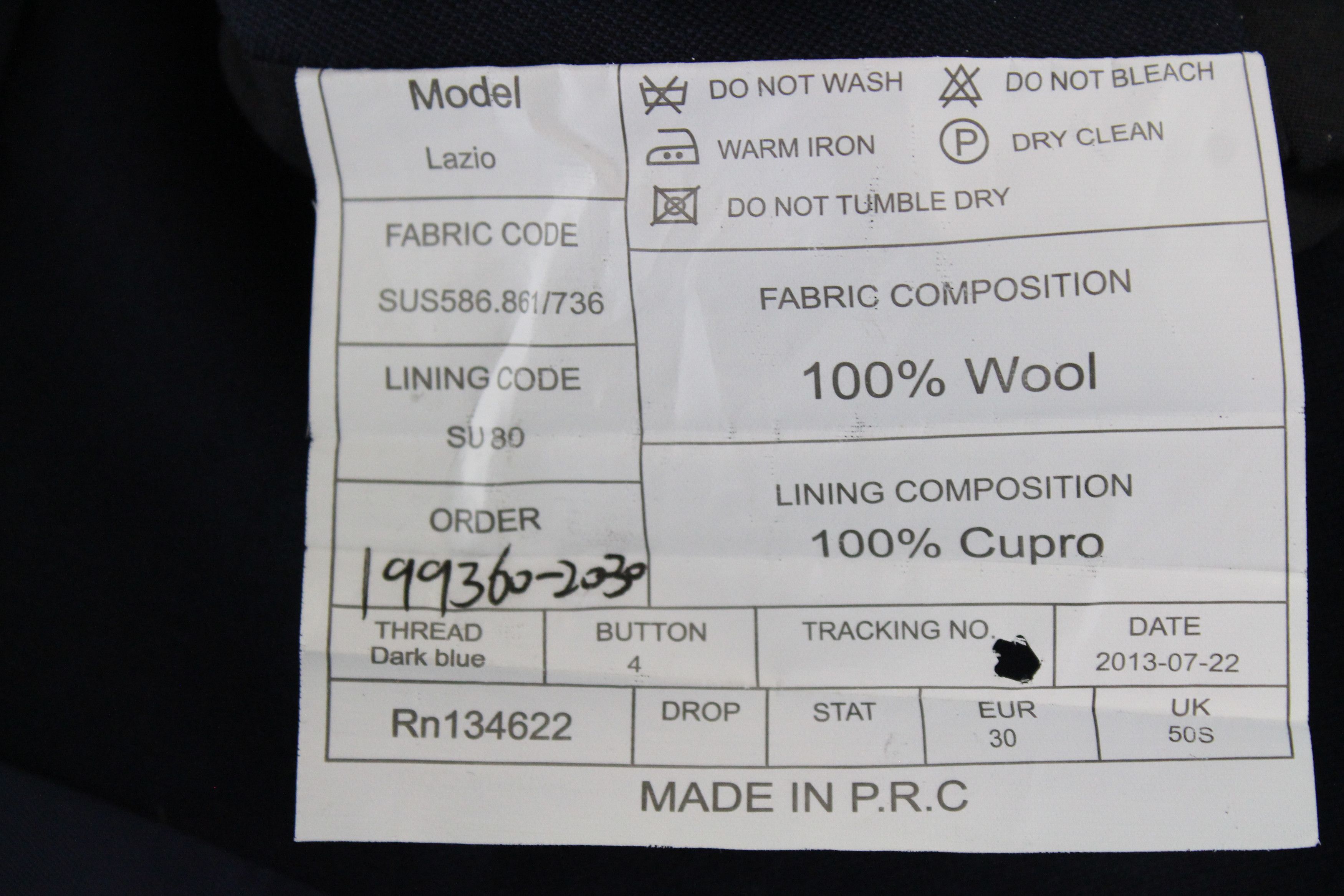 Suitsupply LAZIO UK50S Wool Navy Melange Waistcoat 55120 Size 50S - 5 Thumbnail