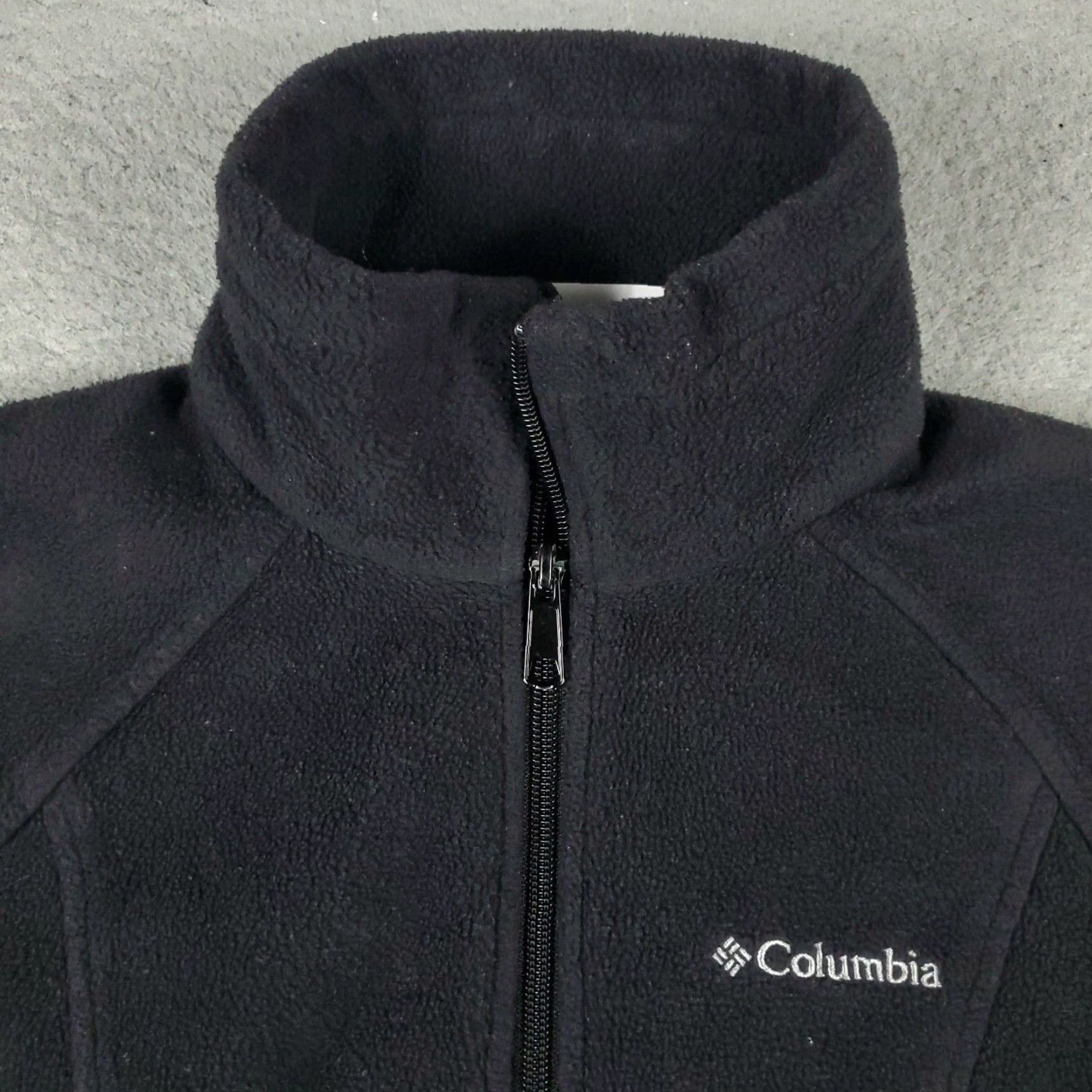 Vintage Columbia Jacket Womens XS Black Fleece Full Zip Up Sweater Sweatshirt Size XS / US 0-2 / IT 36-38 - 2 Thumbnail