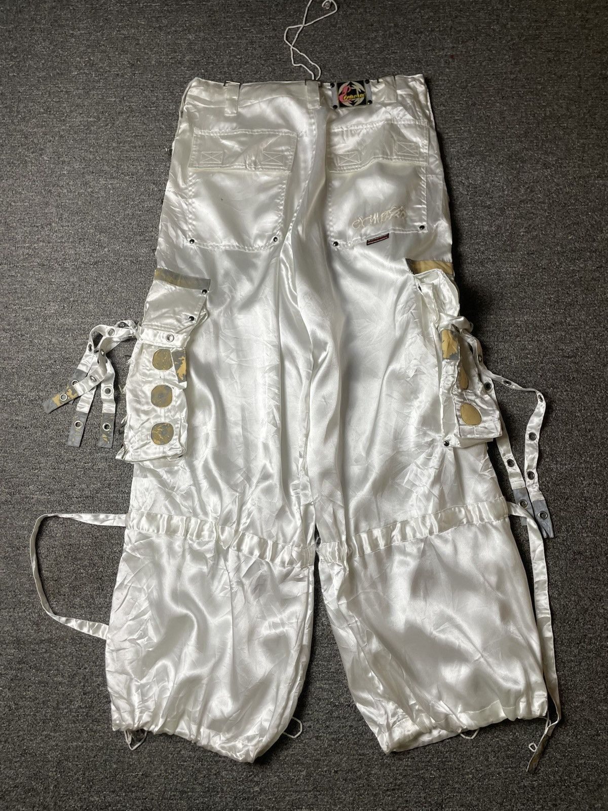 Japanese Brand 🔥 Ermosa by Juvenile Delinquent Satin Cargo Pants 🔥 (142) Size US 34 / EU 50 - 20 Thumbnail