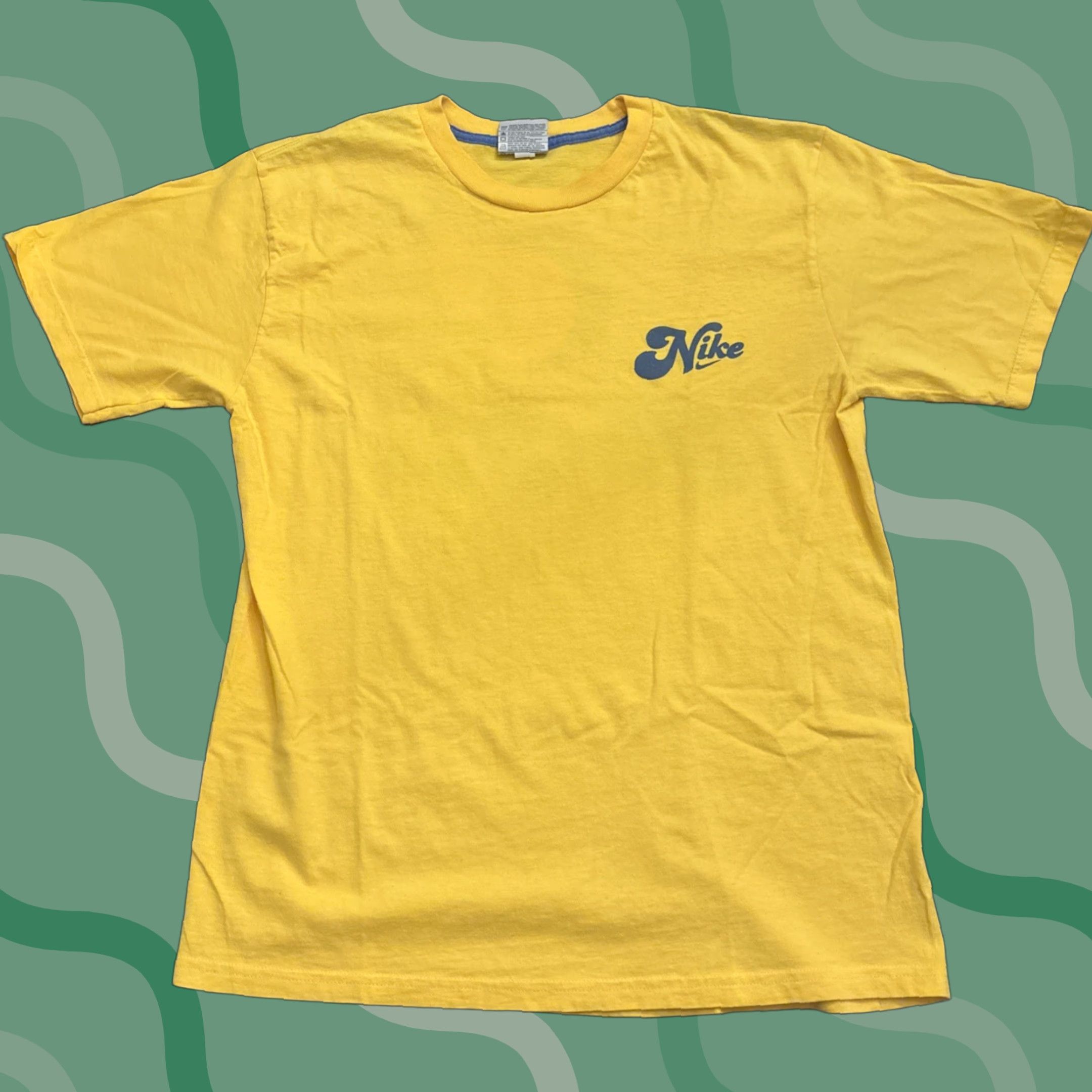 Nike VINTAGE Nike Shirt Adult Large Yellow Afro Man Graphic 90s 70s Throwback Mens Size US L / EU 52-54 / 3 - 1 Thumbnail