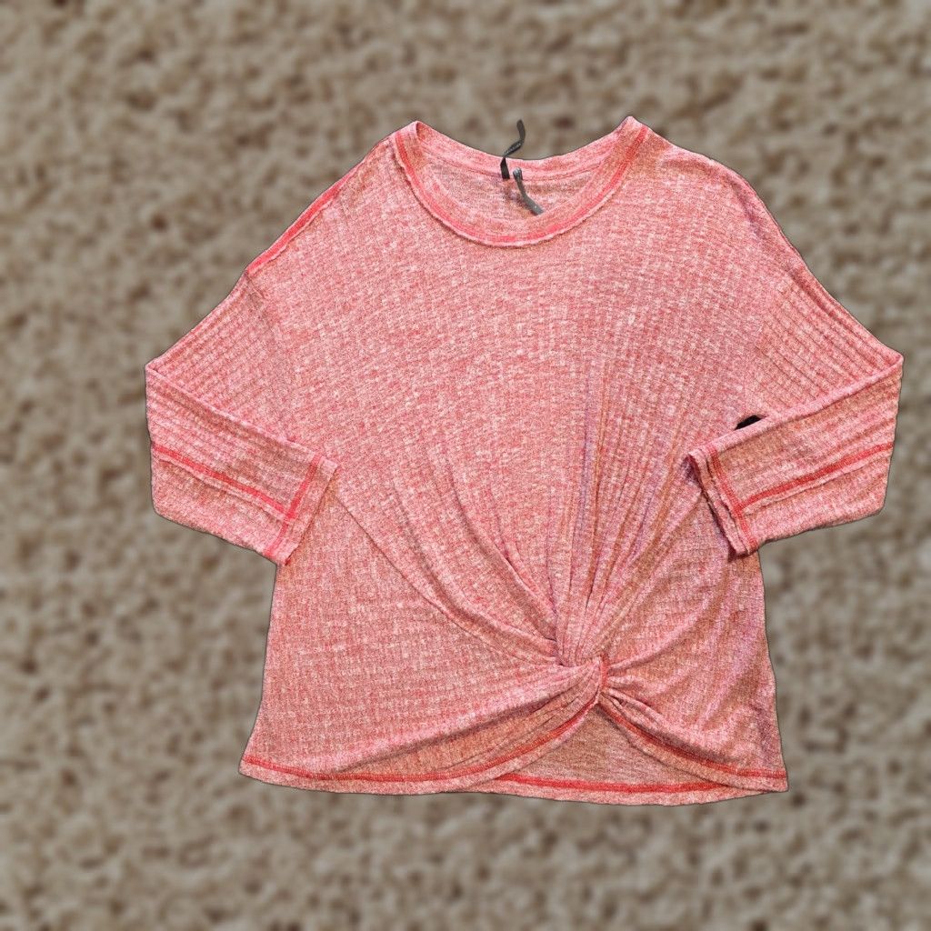 Anthropologie Anthropologie Shirt Womens Small Orange Pink Thermal Waffle Knit Casual Capsule Regular Fit Size S / US 4 / IT 40 - 1 Thumbnail