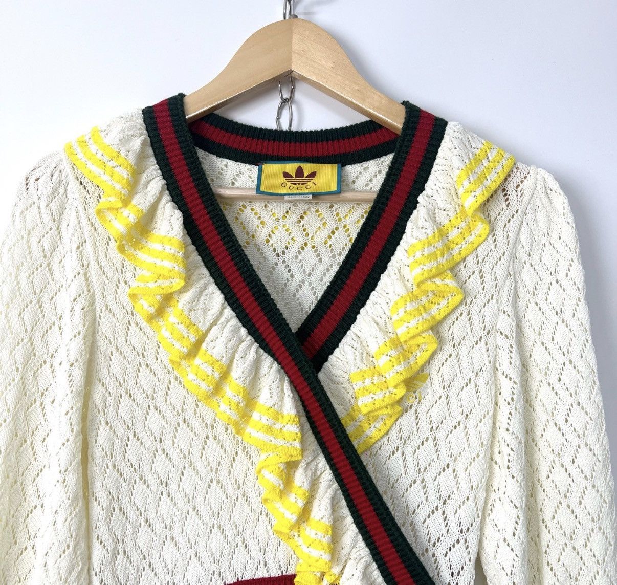 Gucci Gucci x Adidas Red & Green Knit Pleated Dress K12 Size S / US 4 / IT 40 - 3 Thumbnail