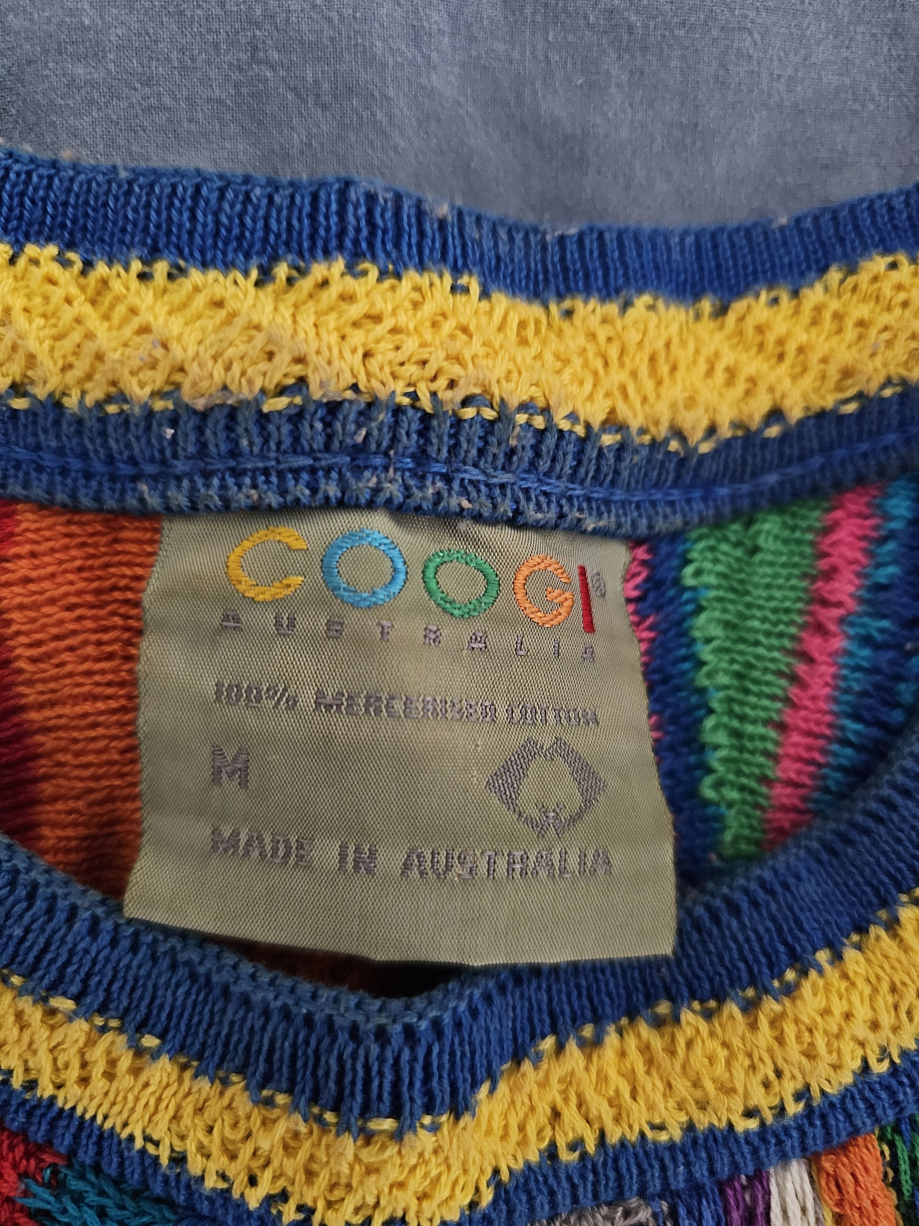 Coogi Vintage 90s Coogi Abstract Style 3D Knit Multi Color Sweater 