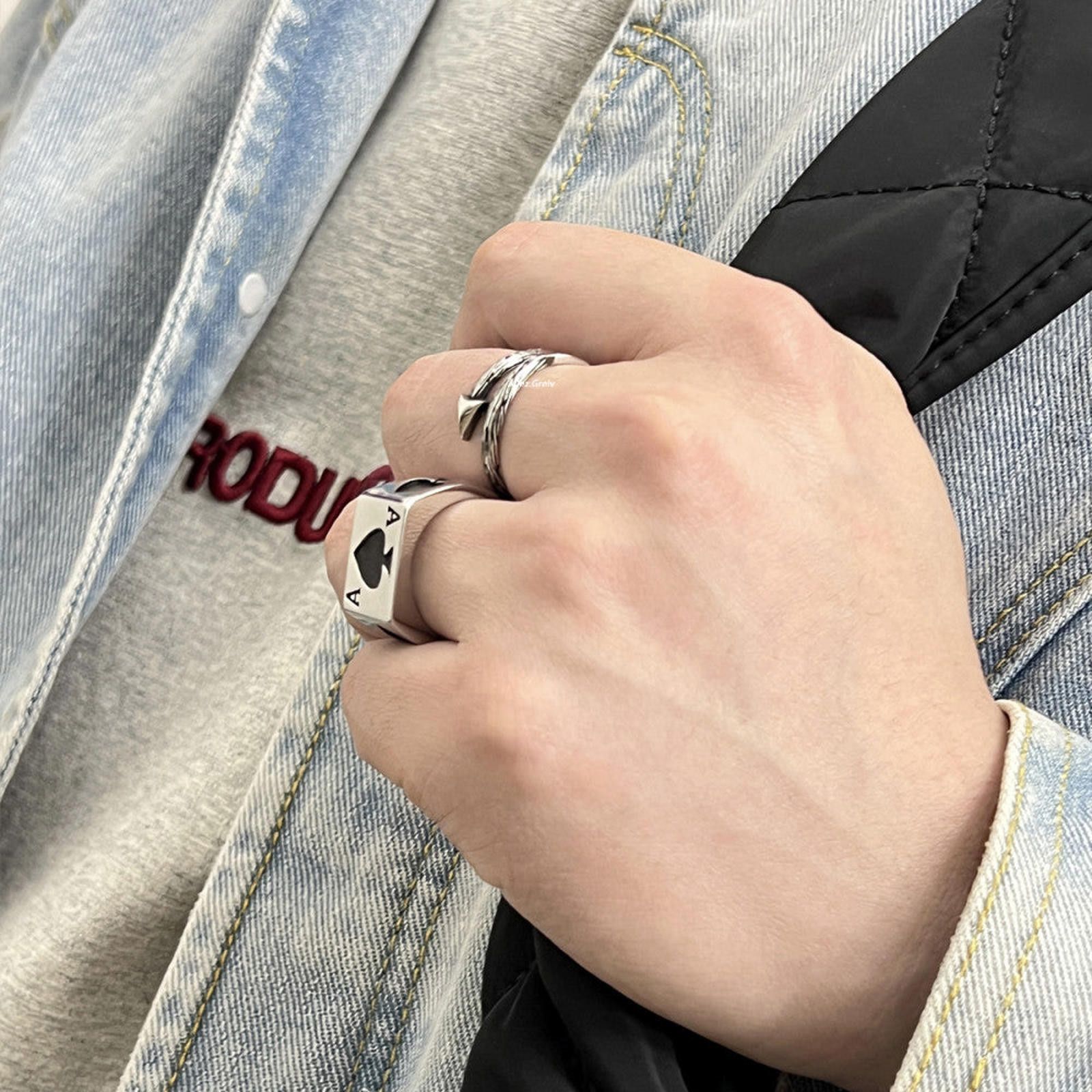 Other Ace of Spades Ring - Silver Size ONE SIZE - 4 Thumbnail