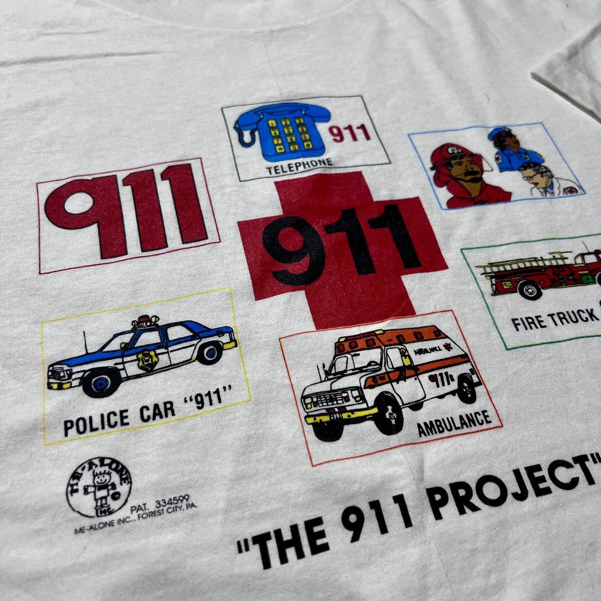Vintage Vintage 90s The 911 Tee 2XL Police Streetwear Graphic Size US XXL / EU 58 / 5 - 3 Thumbnail