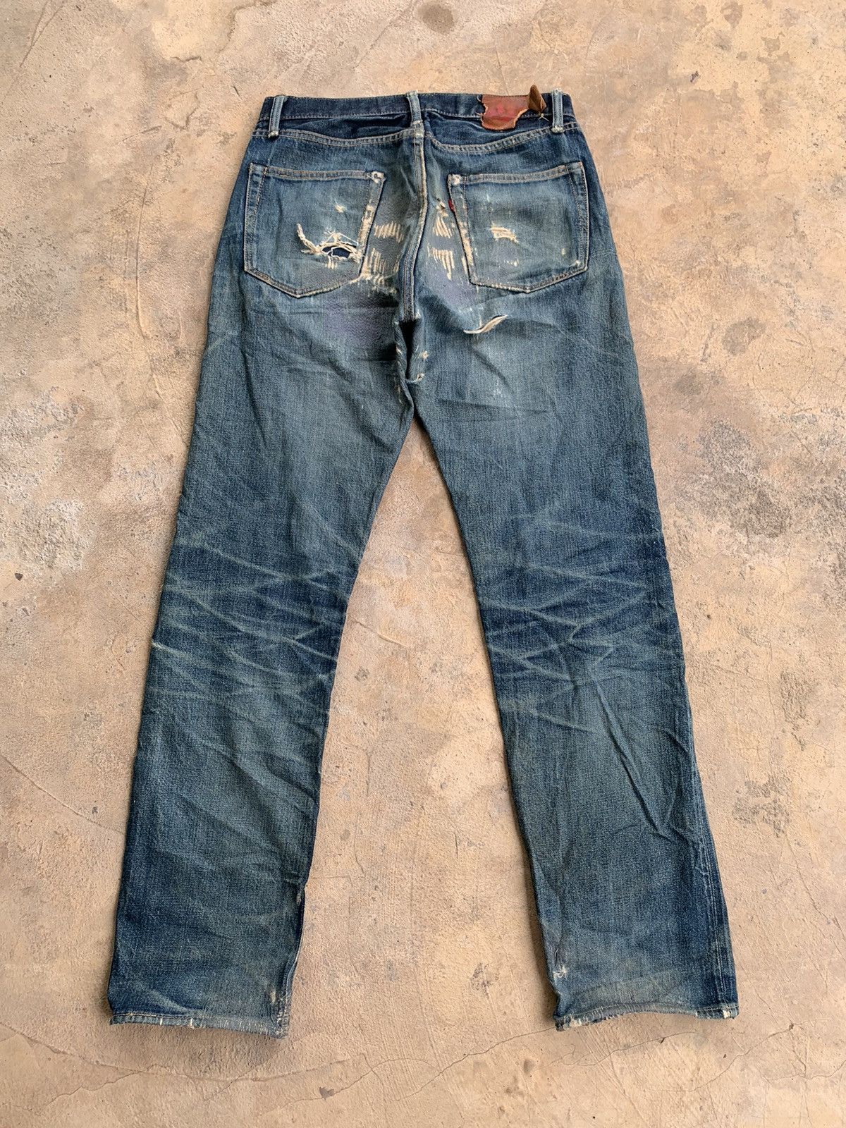 Japanese Brand × Vintage Vintage Go West Yellow divsion Selvedge distressed denim Size US 30 / EU 46 - 2 Thumbnail