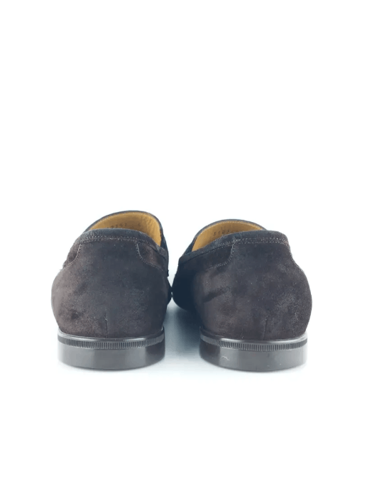 Gucci Gucci Brown Suede Web Slip On Loafers Size US 7 / EU 40 - 4 Thumbnail