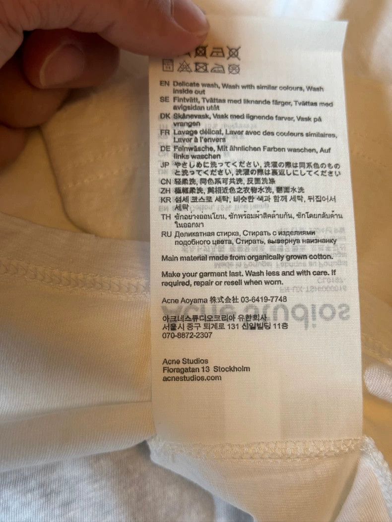 Acne Studios Acne Studios White letter long-sleeved shirt Size US S / EU 44-46 / 1 - 7 Thumbnail