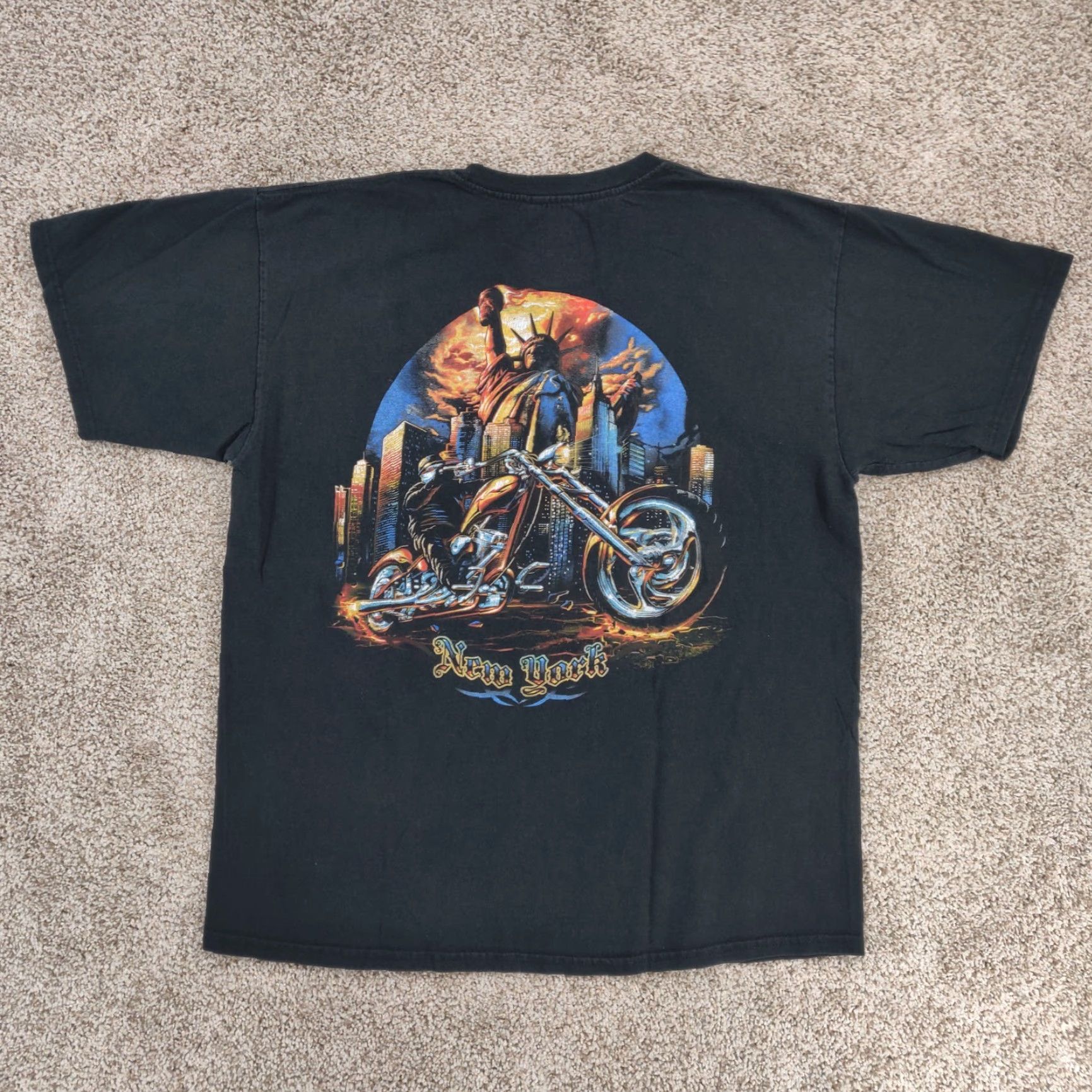 Vintage VINTAGE Orange County Choppers Shirt Mens L Black 90s Biker Motorcycle Graphic Print Double-Sided Crew Neck Cotton T-Shirt Yellow? Size US L / EU 52-54 / 3 - 3 Thumbnail