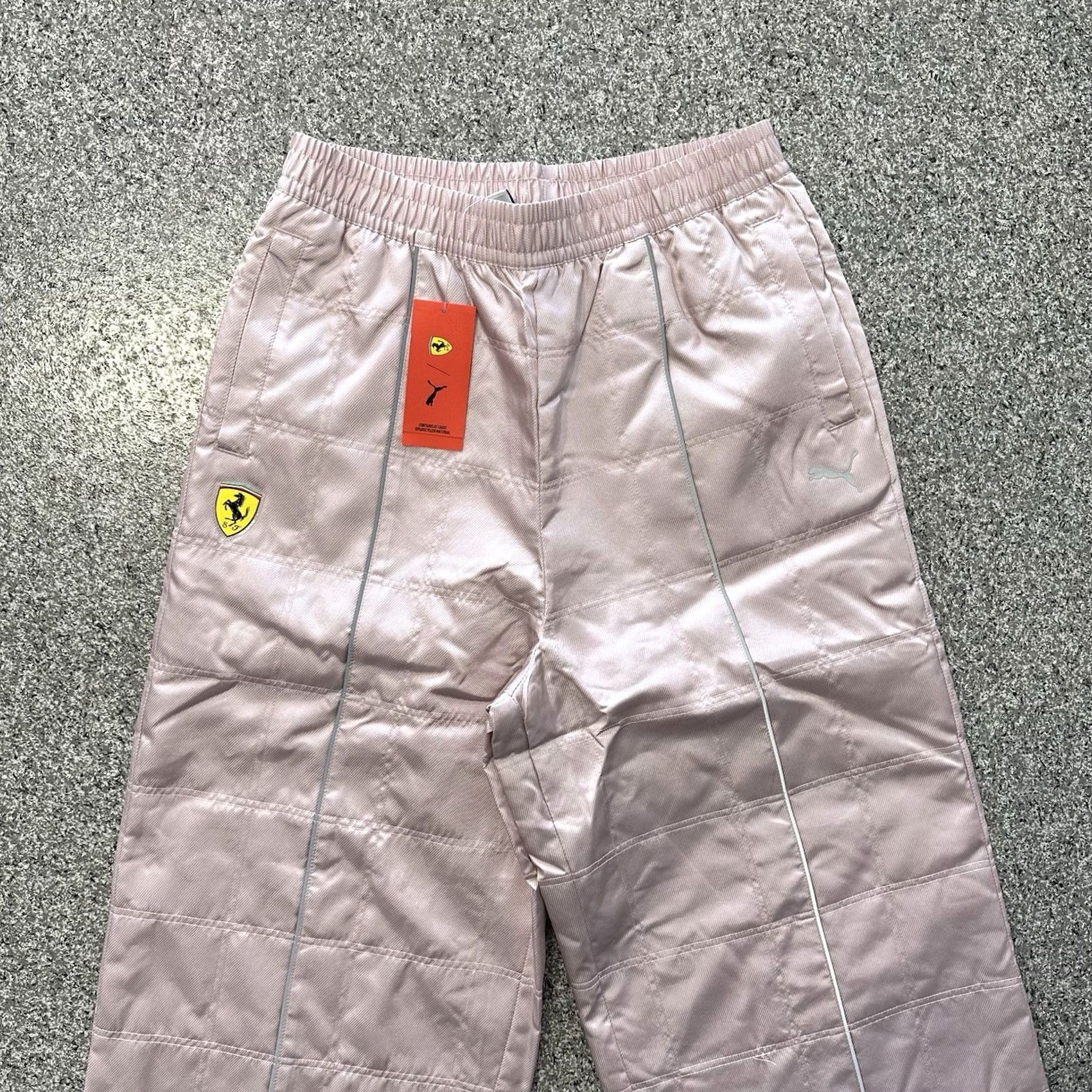 Puma PUMA Scuderia Ferrari Premium Wide Leg Pants Womens S Quilted Pink 632794 Size 28" / US 6 / IT 42 - 2 Thumbnail