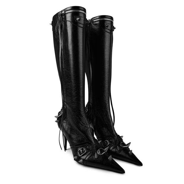 Balenciaga o1g2r1mq0924 Cagole 90mm Boots in Black Size US 8 / IT 38 - 3 Thumbnail