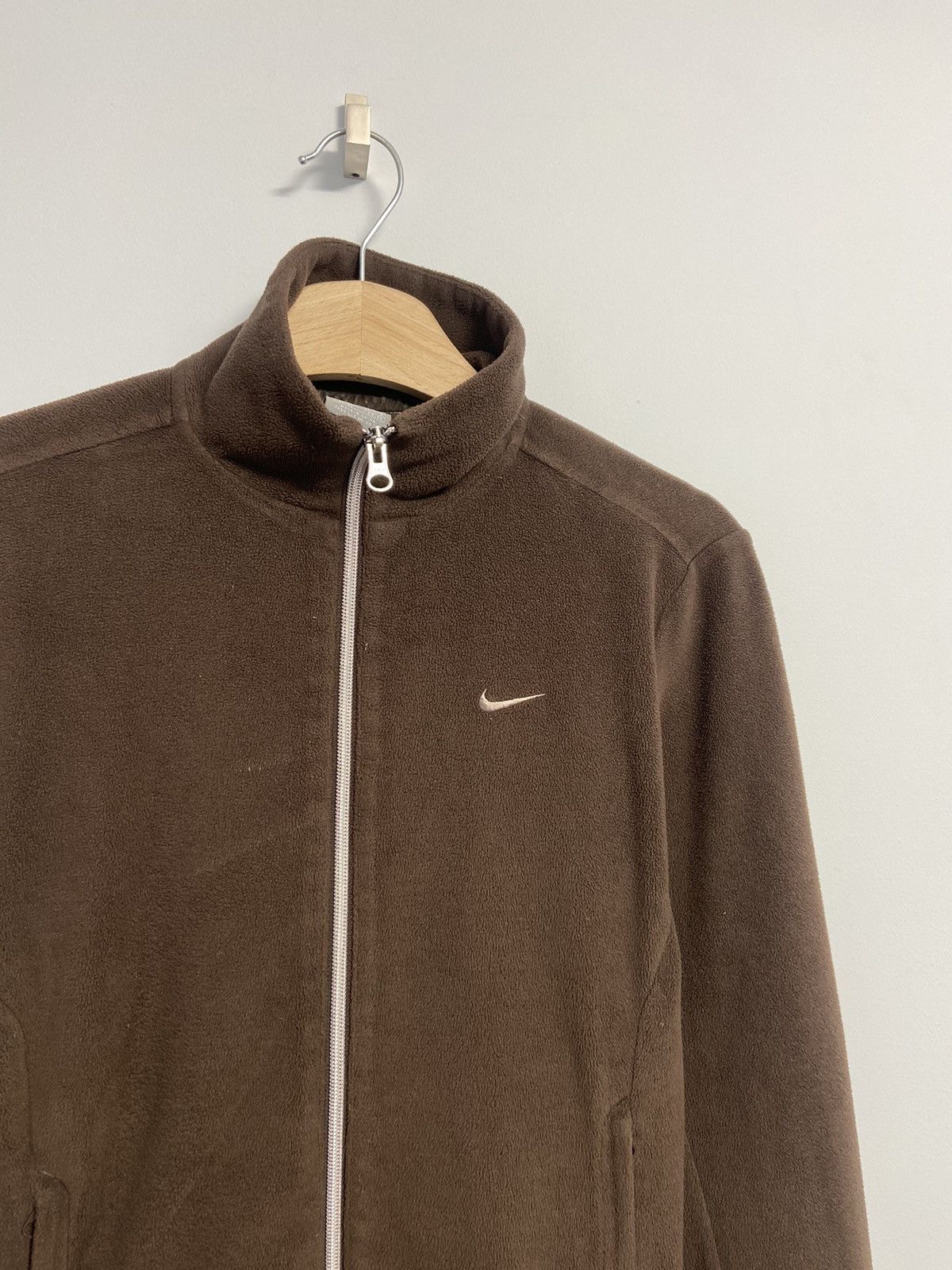 Vintage Nike Vintage Track Top Brown Style y2k Fleece Size M / US 6-8 / IT 42-44 - 2 Thumbnail