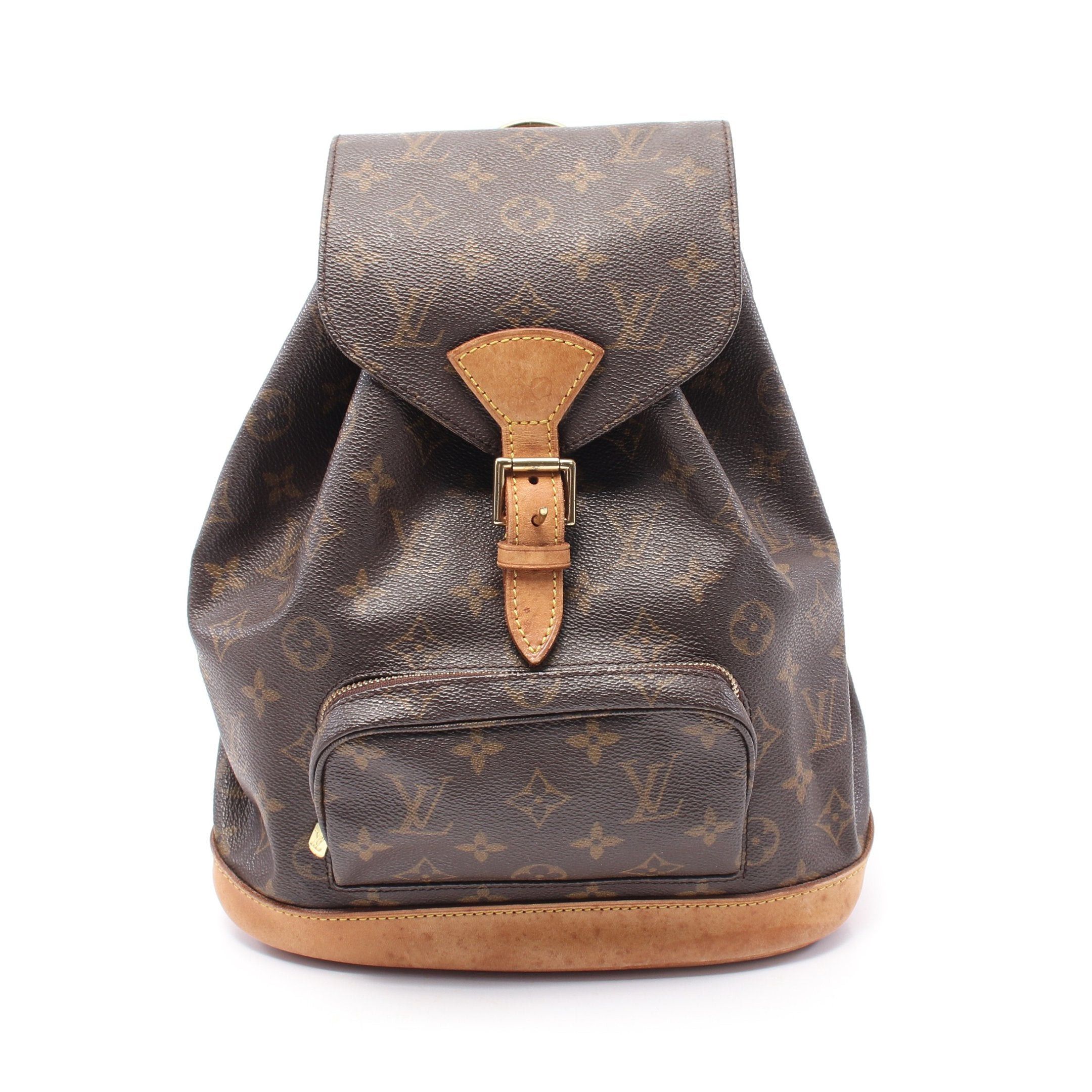 Louis Vuitton Louis Vuitton Montsouris Mm Monogram Backpack Rucksack Leather Brown Size ONE SIZE - 1 Thumbnail