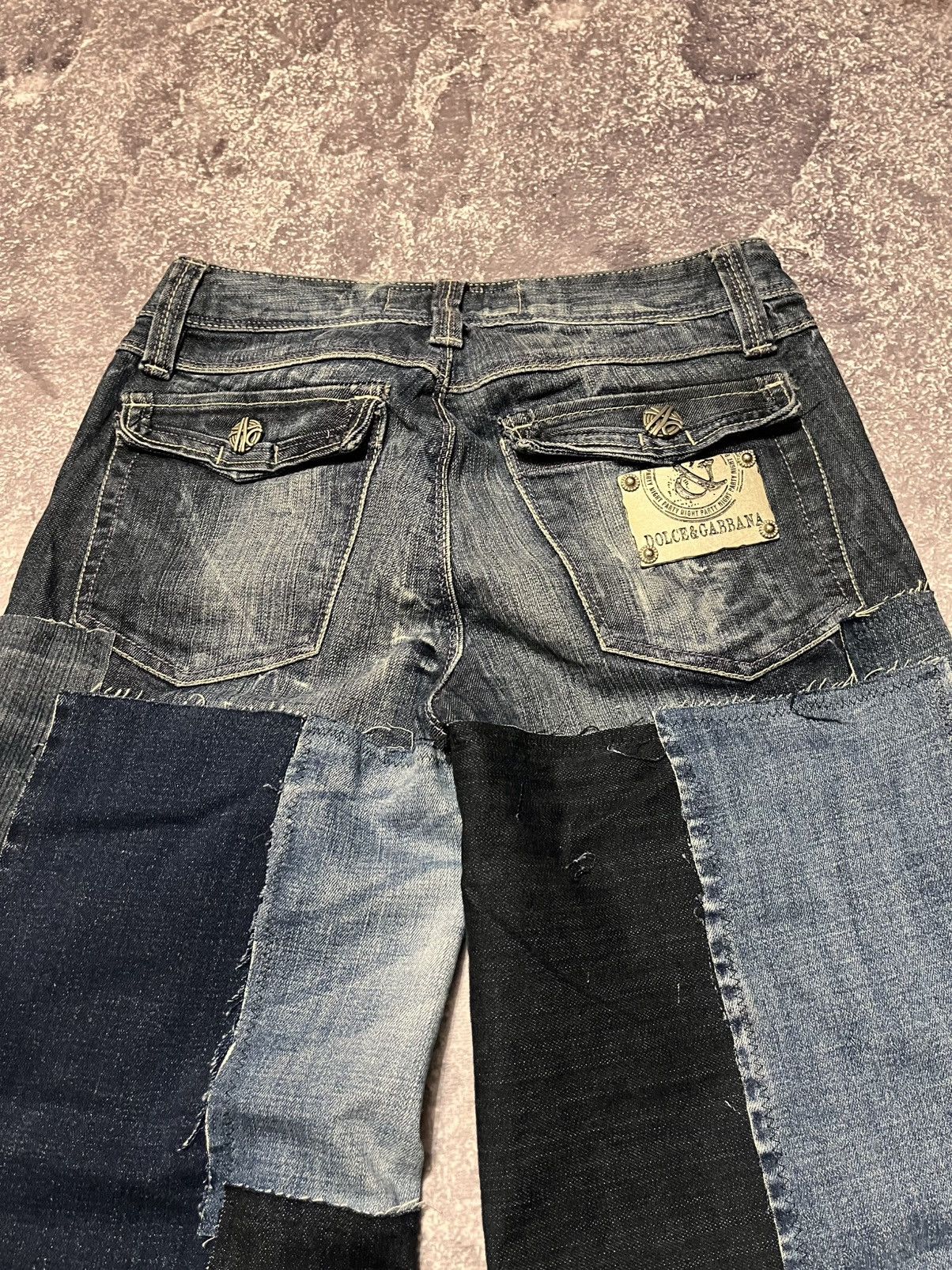 Dolce & Gabbana × If Six Was Nine × Vintage RARE rework vintage Dolce&Gabbana patchwork jeans Y2K Size US 30 / EU 46 - 3 Thumbnail