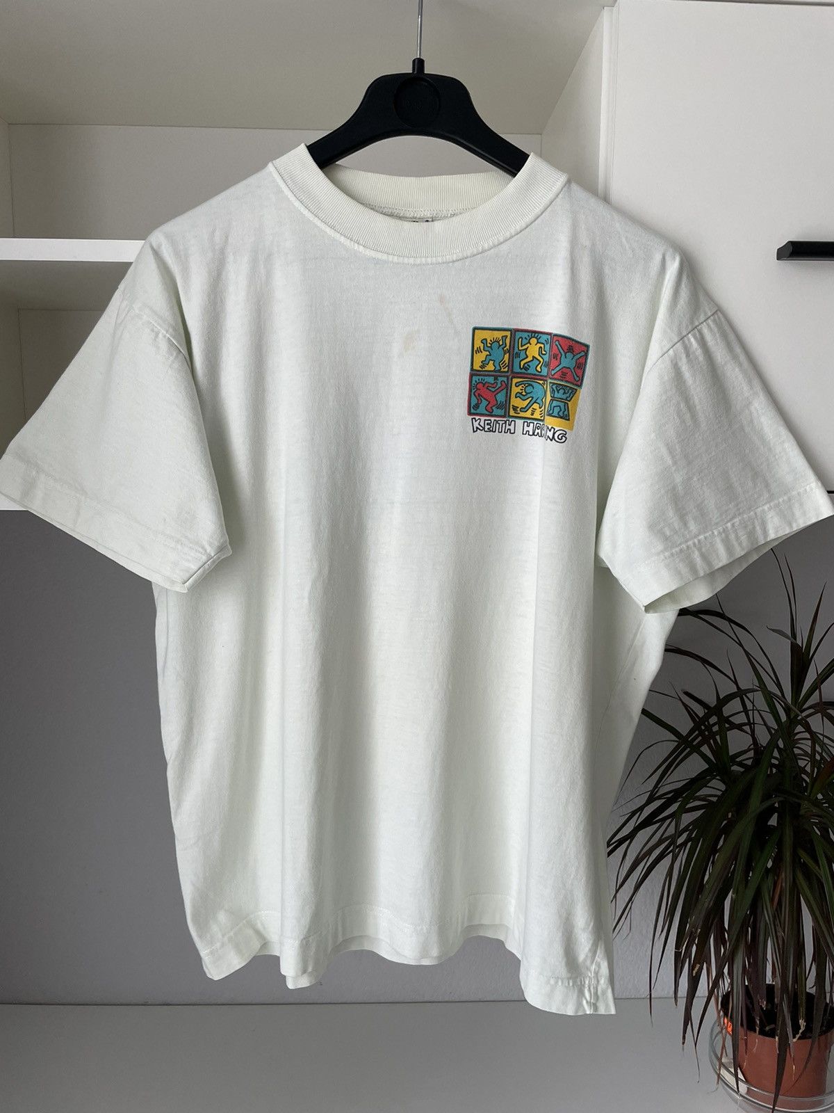 Keith Haring × Vintage Vintage Keith Haring T-Shirt Art Figures In Motion 90s Rare Size US L / EU 52-54 / 3 - 4 Thumbnail