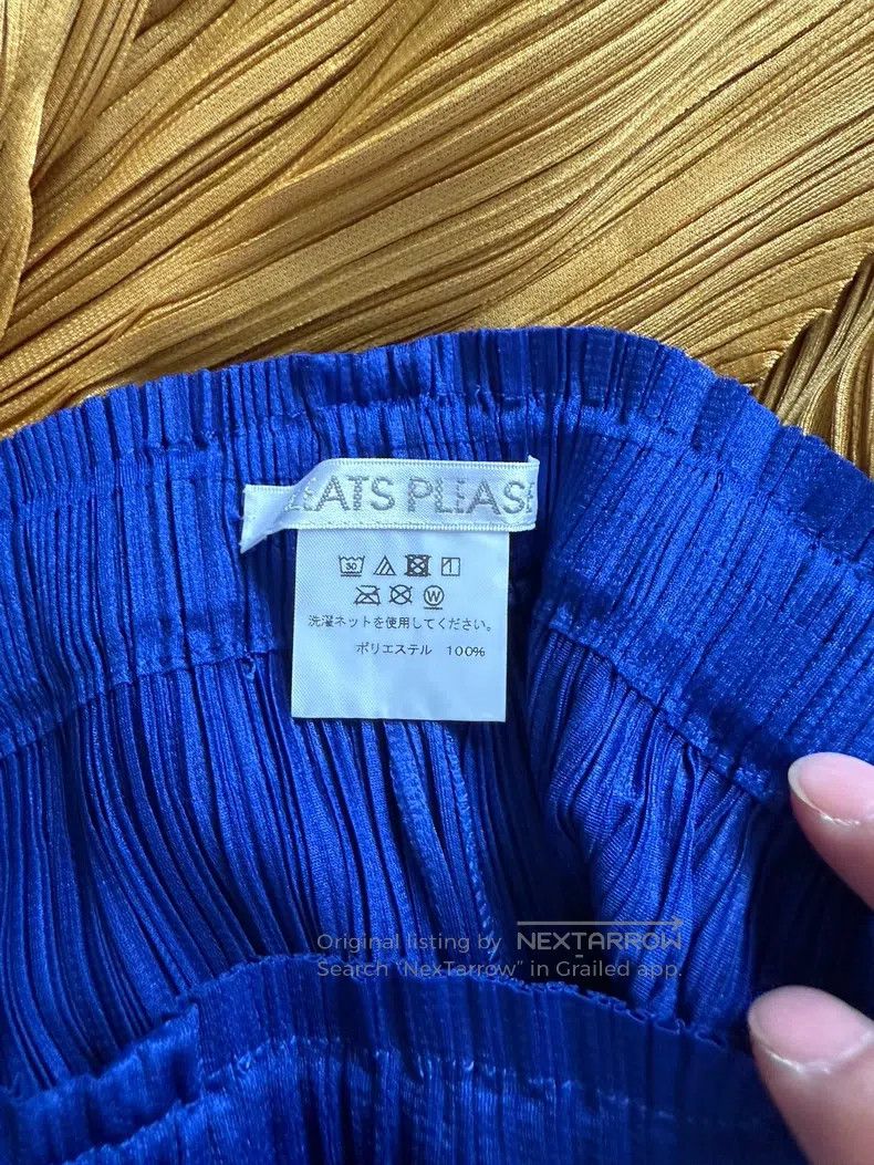 Issey Miyake Issey Miyake size:3 Blue Pleated Pants Size 31" - 4 Thumbnail