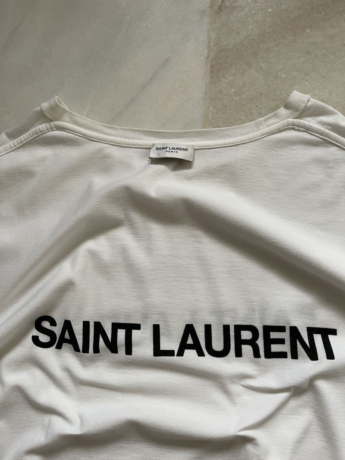 Saint Laurent Paris 2021 Saint Laurent Paris Reverse Tee Size US S / EU 44-46 / 1 - 10 Thumbnail