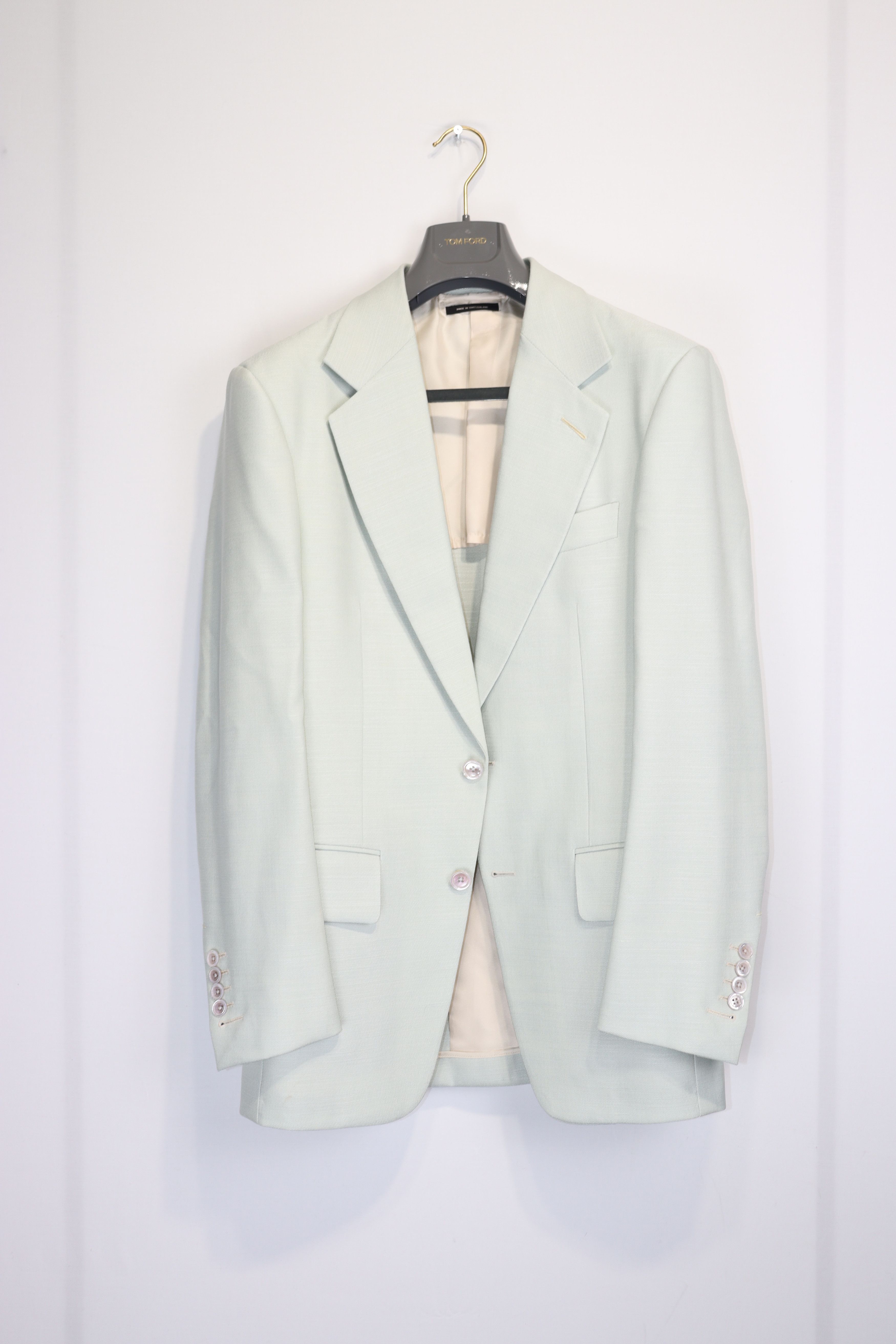 Tom Ford o1rshd1 New Spencer Blazer Jacket in Light Blue Size US S / EU 44-46 / 1 - 2 Thumbnail
