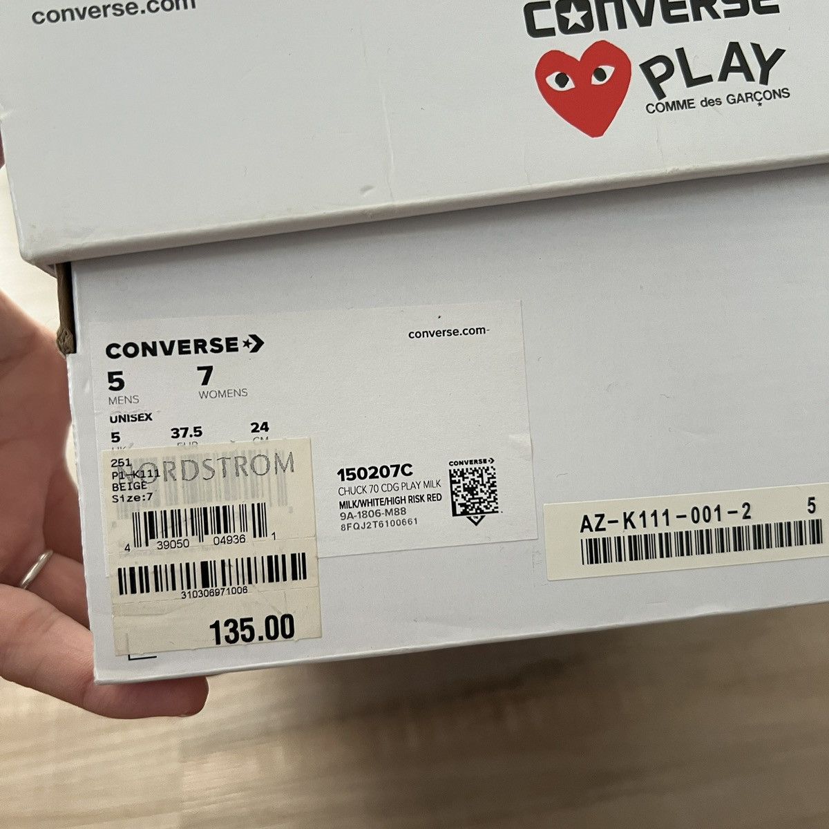 Comme des Garcons PLAY × Converse Converse x Comme des Garcons Size US 7.5 / IT 37.5 - 5 Thumbnail