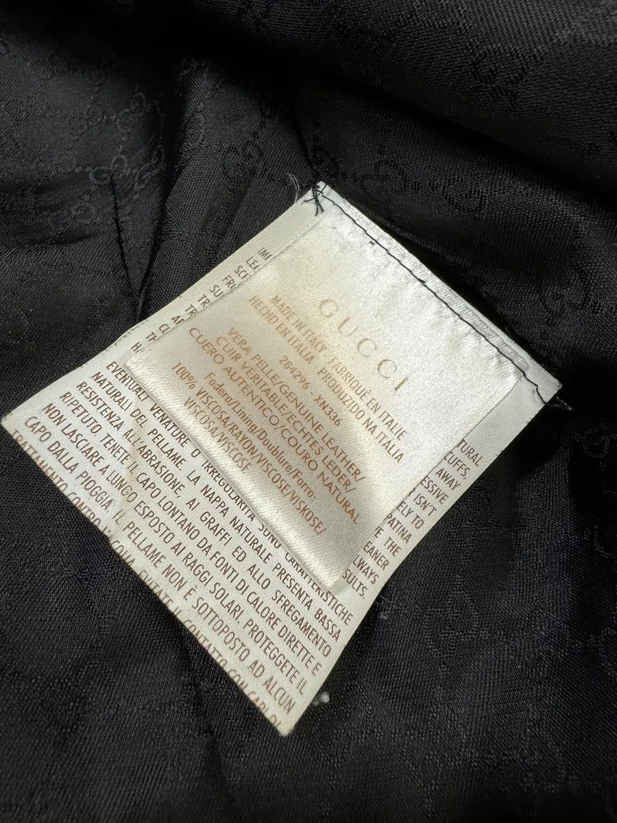 Gucci 2000s Gucci Asymmetrical Black Leather Jacket Size S / US 4 / IT 40 - 10 Thumbnail