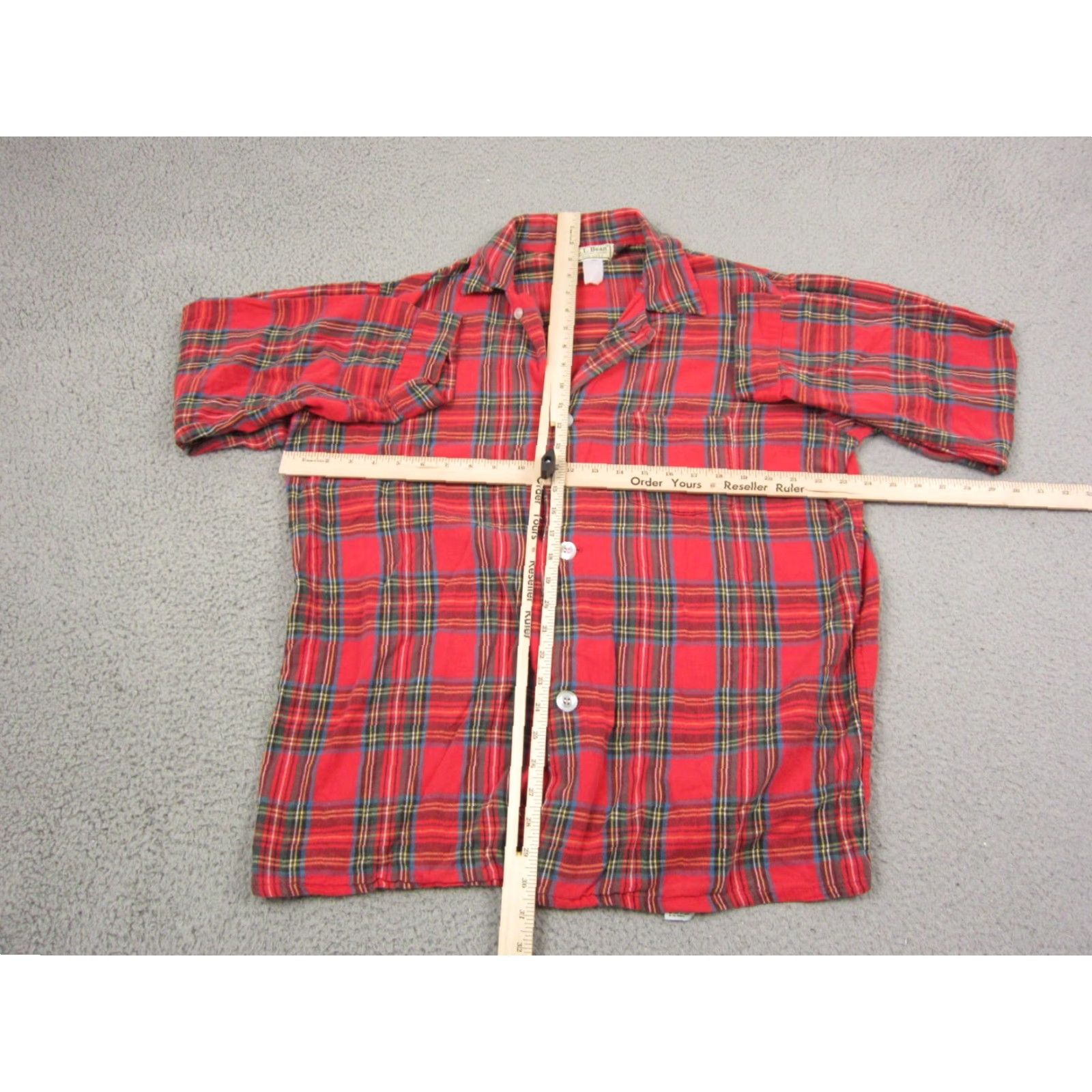 Vintage LL Bean Shirt Adult XL Red Plaid Button Up Made in USA Pajama Sleep Mens Size US XL / EU 56 / 4 - 7 Thumbnail