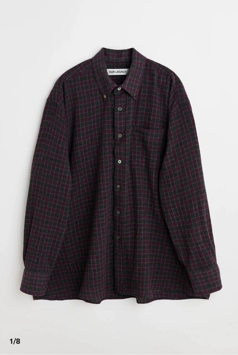 Our Legacy Our Legacy size46 Purple gray checkered shirt Size US S / EU 44-46 / 1 - 7 Thumbnail