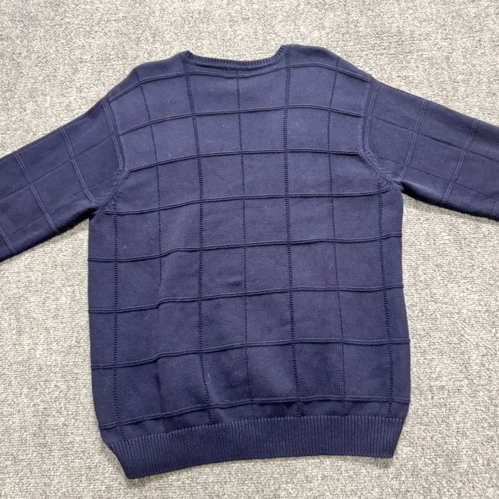 Izod IZOD Pullover Sweater Men Large Blue Geometric Cotton Knitted Casual L Regular Size US L / EU 52-54 / 3 - 3 Thumbnail