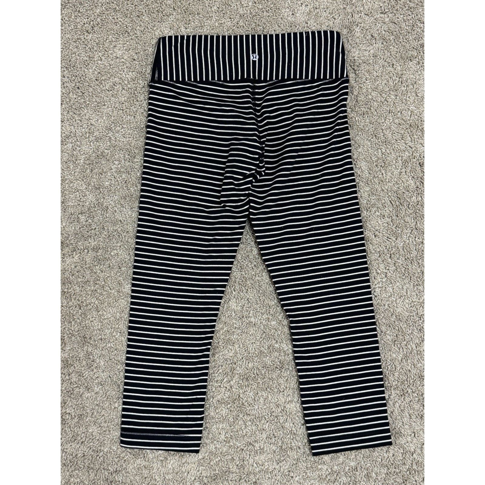Lululemon LULULEMON Wunder Under Crop Parallel Striped Leggings Size 6 Size 28" / US 6 / IT 42 - 6 Thumbnail