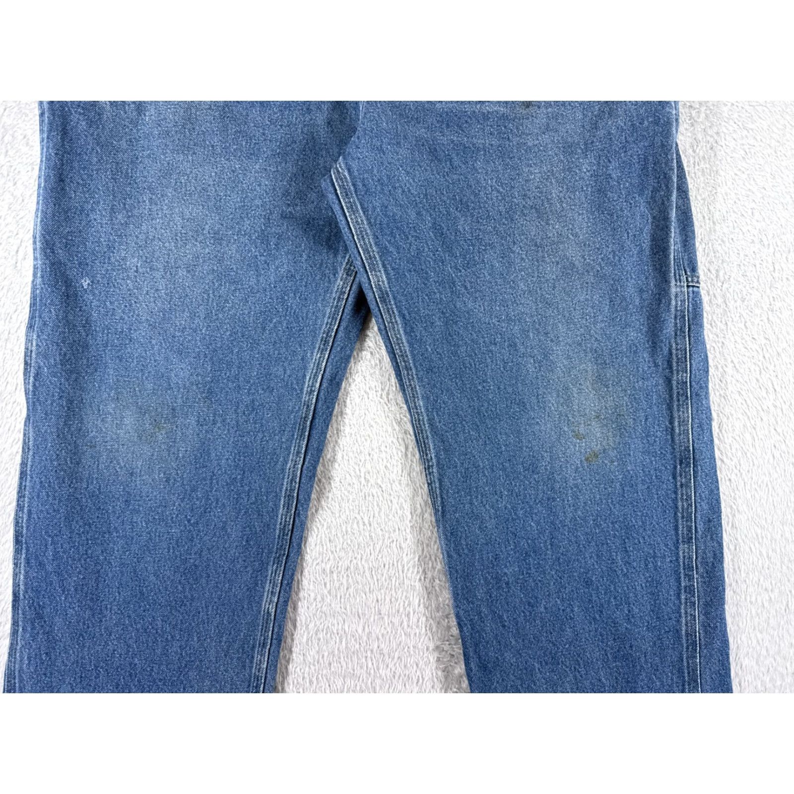 Carhartt Carhartt Jeans Adult 40 Blue Denim 5-Pocket Design Regular 40x32 Straight Cargo Cotton Read 40x32 Mens Vintage No Size US 40 / EU 56 - 3 Thumbnail